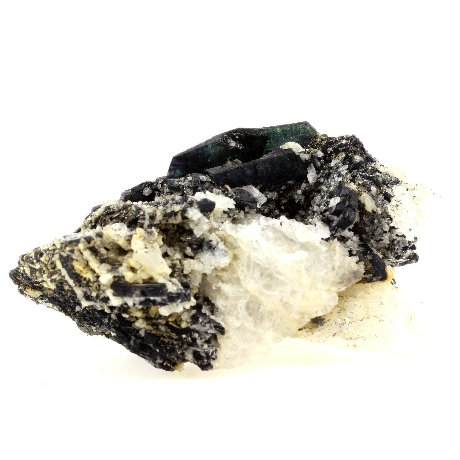 Stones and Minerals. Quartz + Vivianite. 1085.0 ct. Brazil.