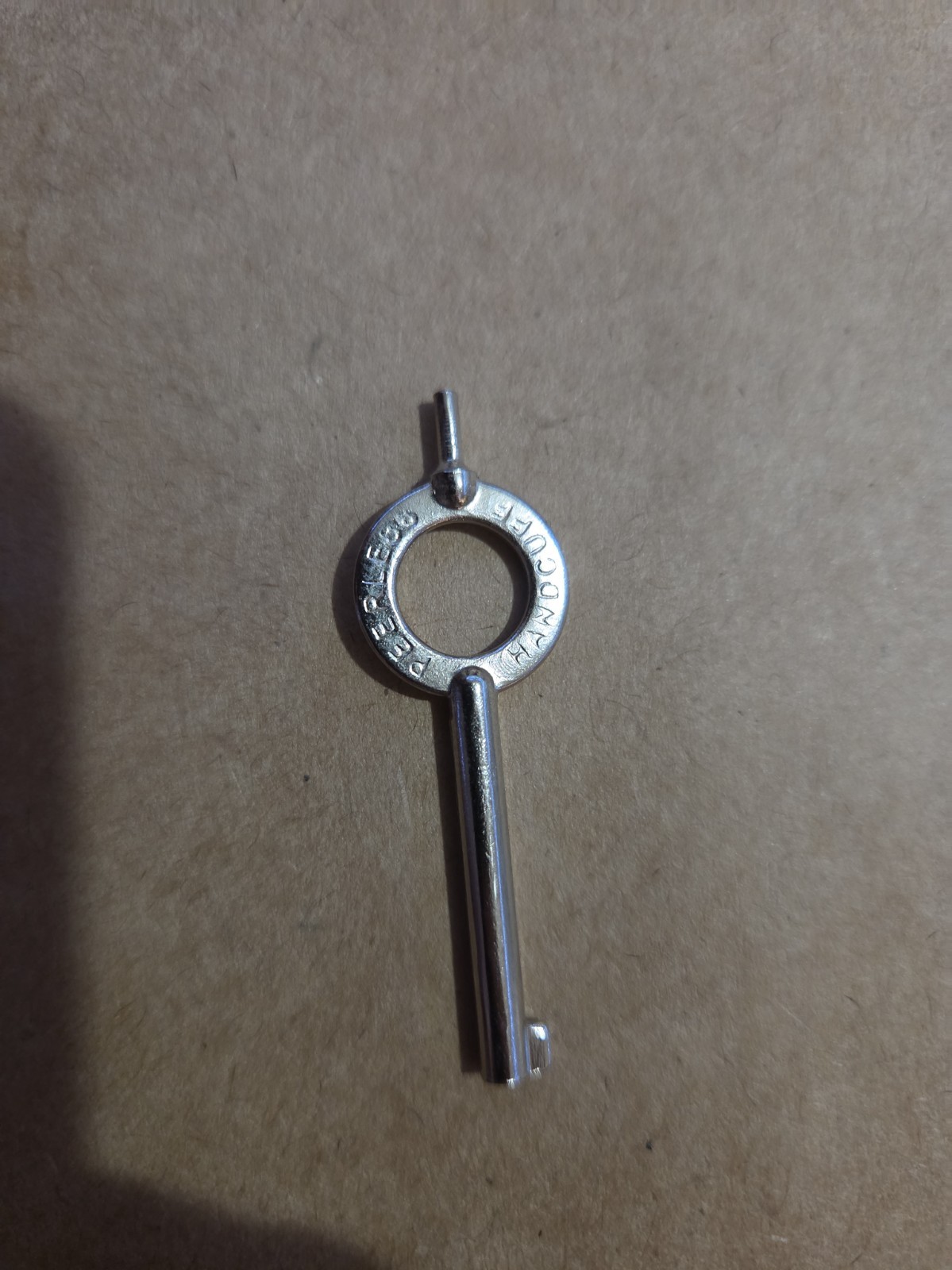 Peerless Model 4100 Standard Handcuff Key, Nickel