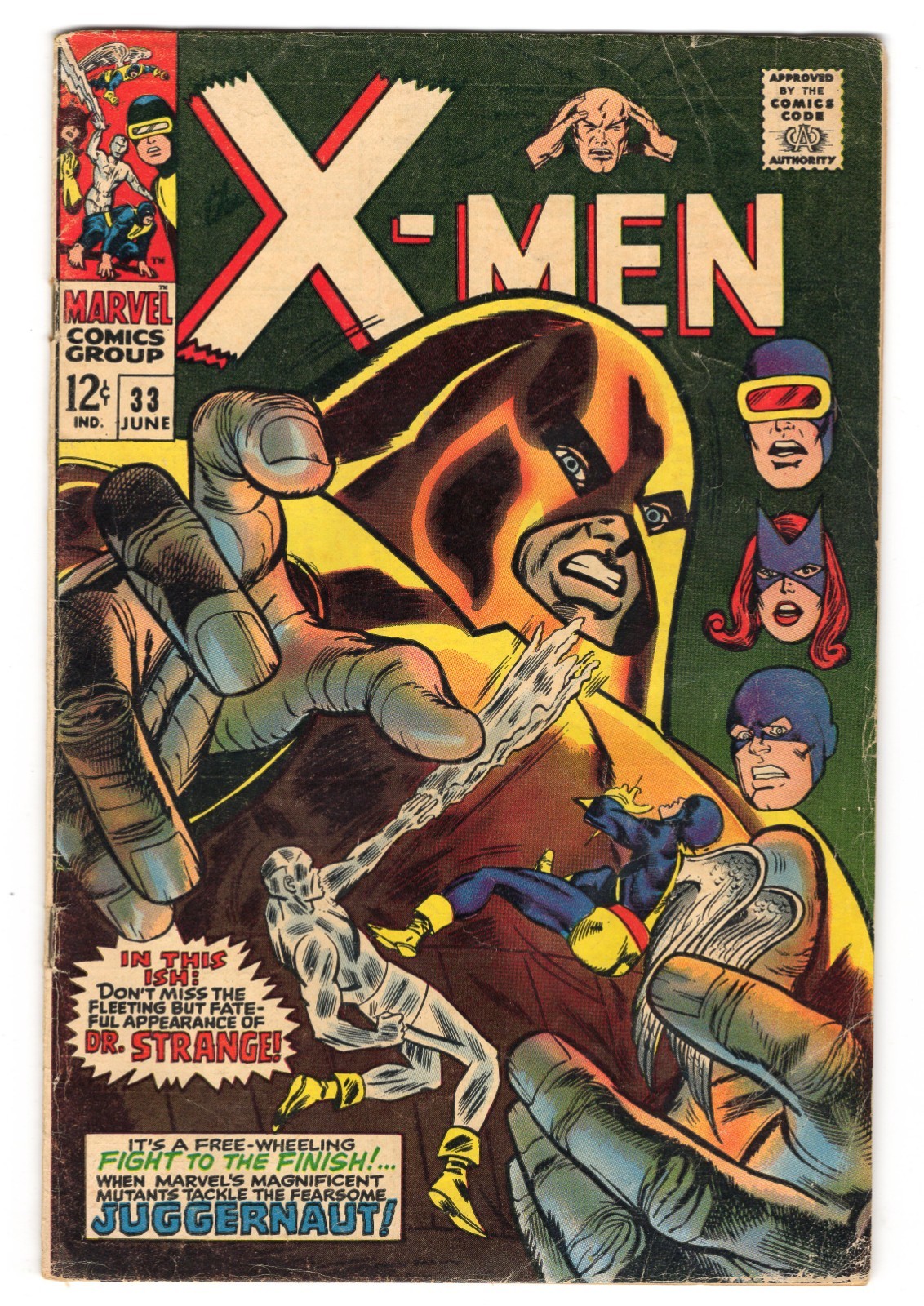 X-Men 33 1967 Marvel Comics VG 4.0 4th App Juggernaut Marvel Girl Cyclops Beast