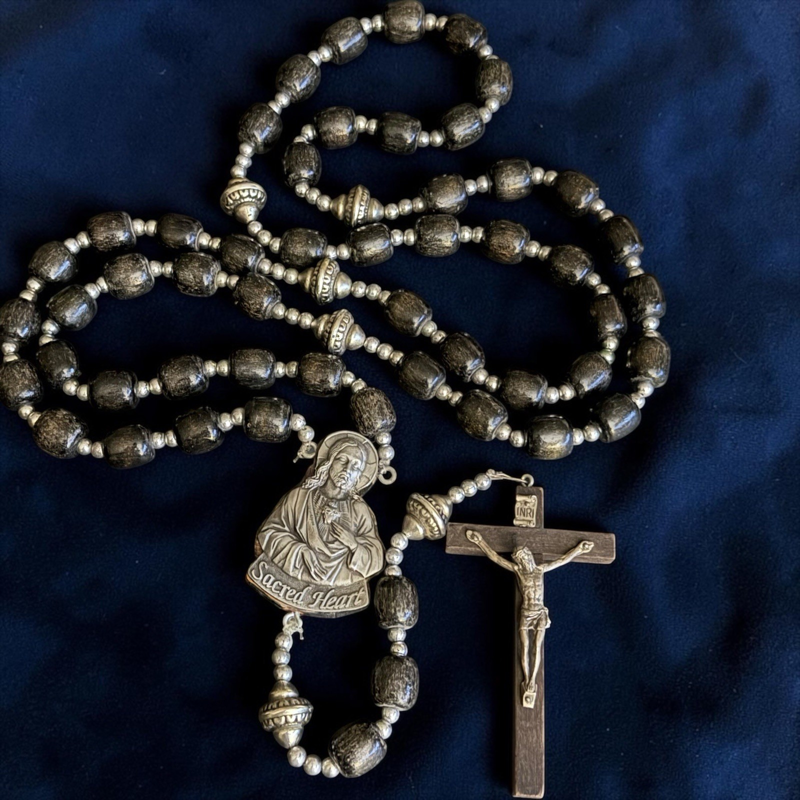 Vintage Italian Hand Carved Jumbo Rosary