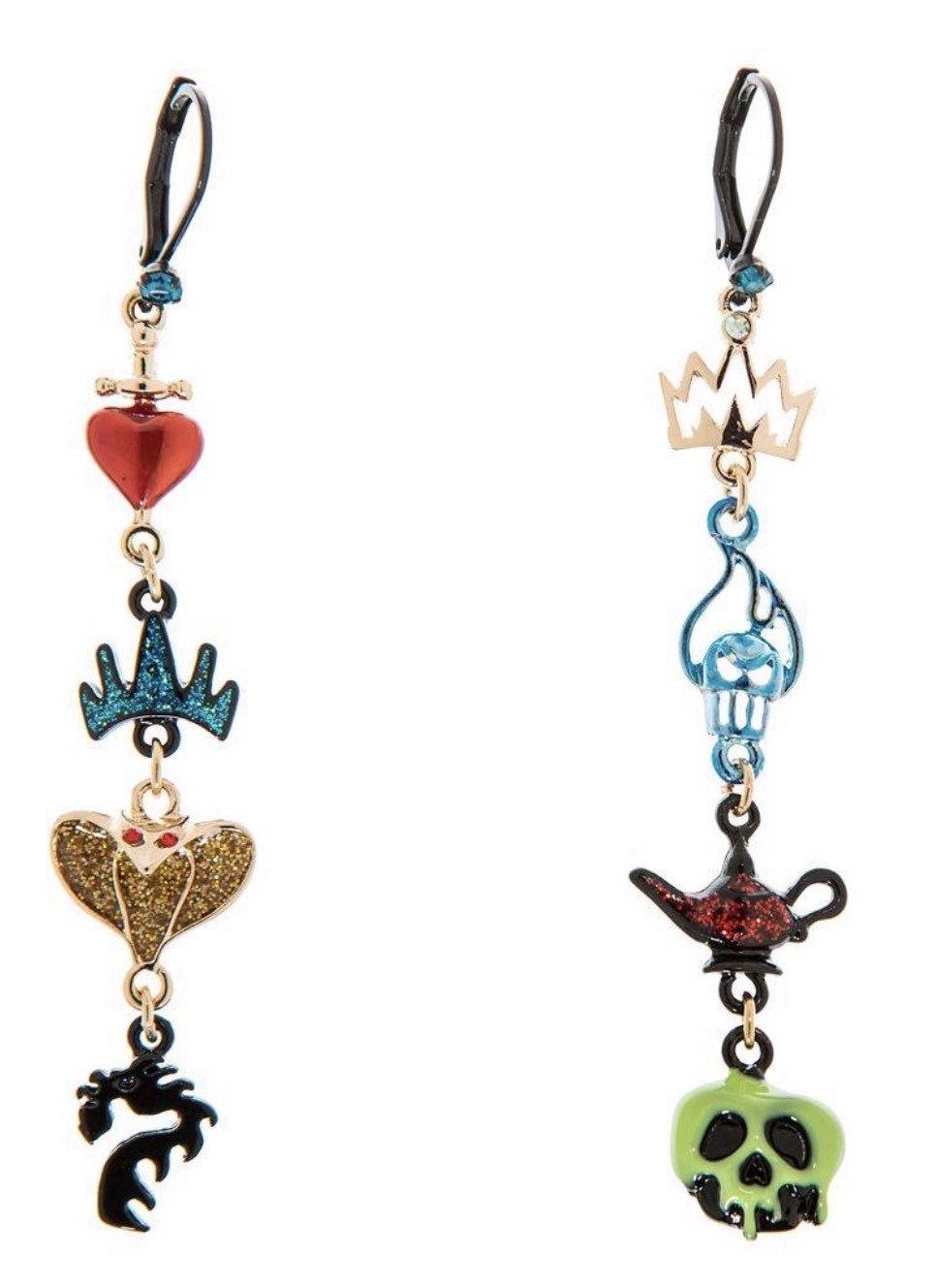 Wicked Style: Disney Parks x Betsey Johnson Villains Dangle Rare Earrings New