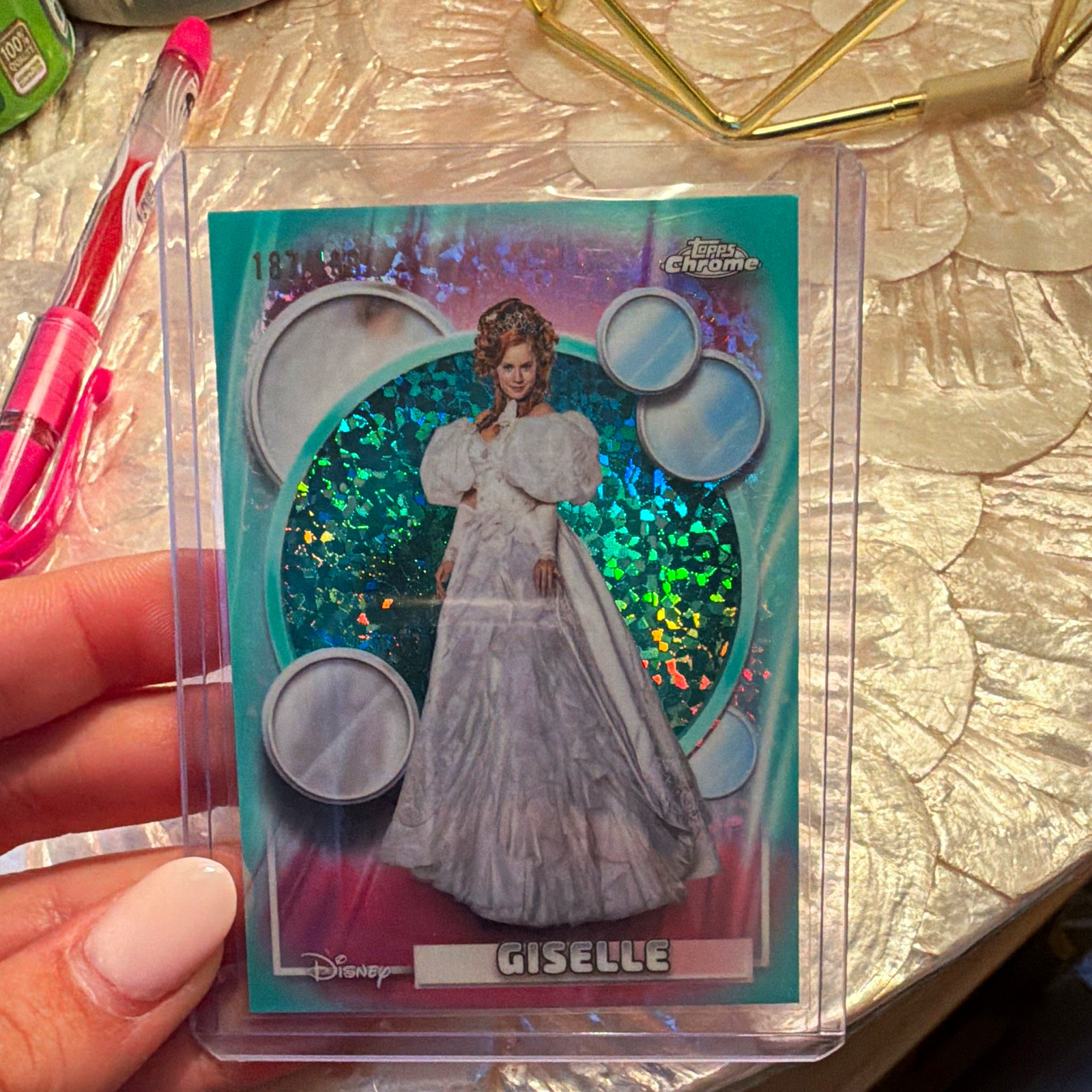 Topps 2025 Topps Chrome Disney 100 Giselle #158 Refractor Enchanted