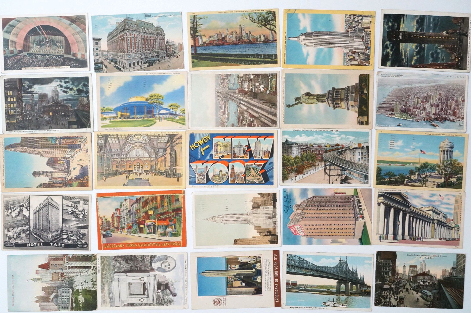 New York City Postcard LOT 25 Views NYC Buildings Vintage Old NY Post Cards