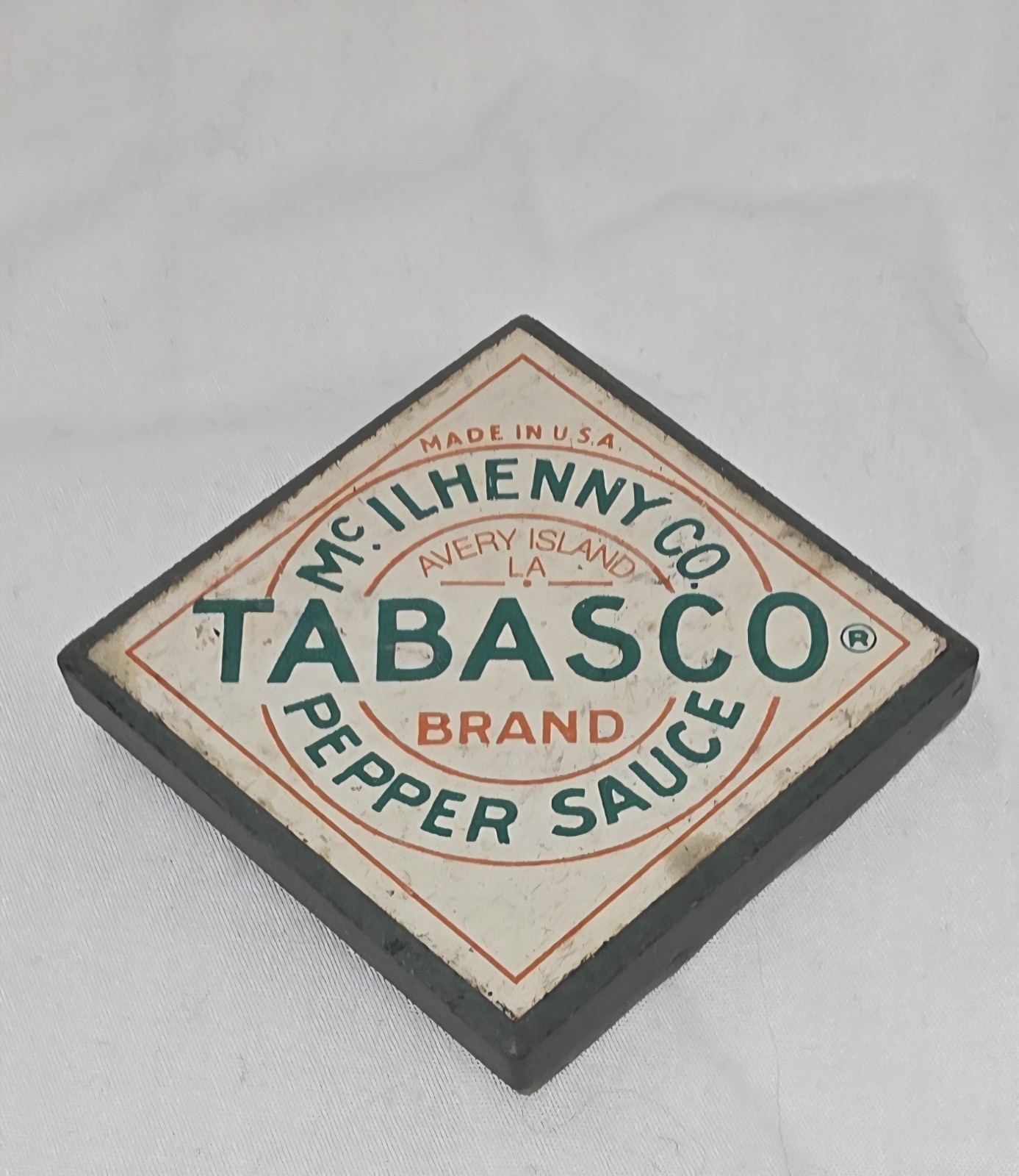 Tabasco Pepper Sauce: 2x2” Ceramic magnet 