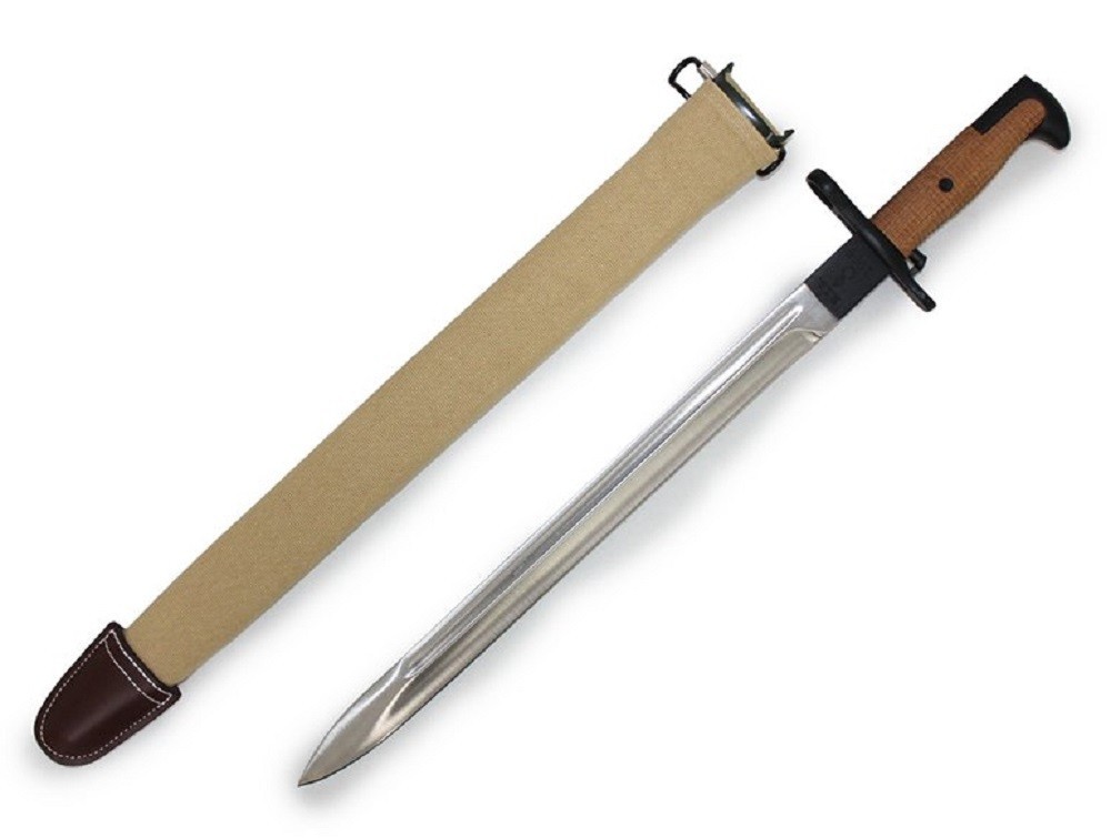 Springfield M1905 Bayonet w/ Cloth Bound M1910 Scabbard - WWI Reproduction -NEW