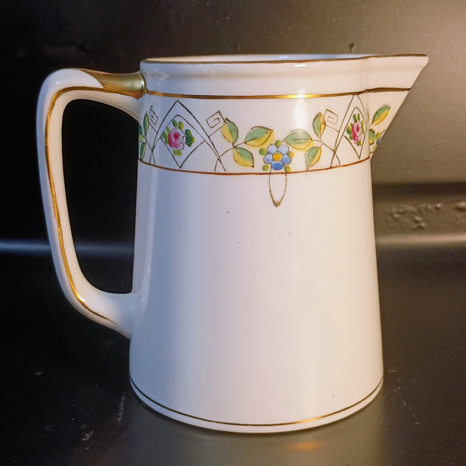 Antique 1910s Japanese Hand Painted Nippon Fine China Creamer Pitcher