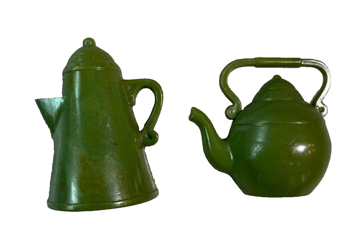 Vintage Antique 1970s Green Tea Kettle Kitchen Fridge Refrigerator Magnets