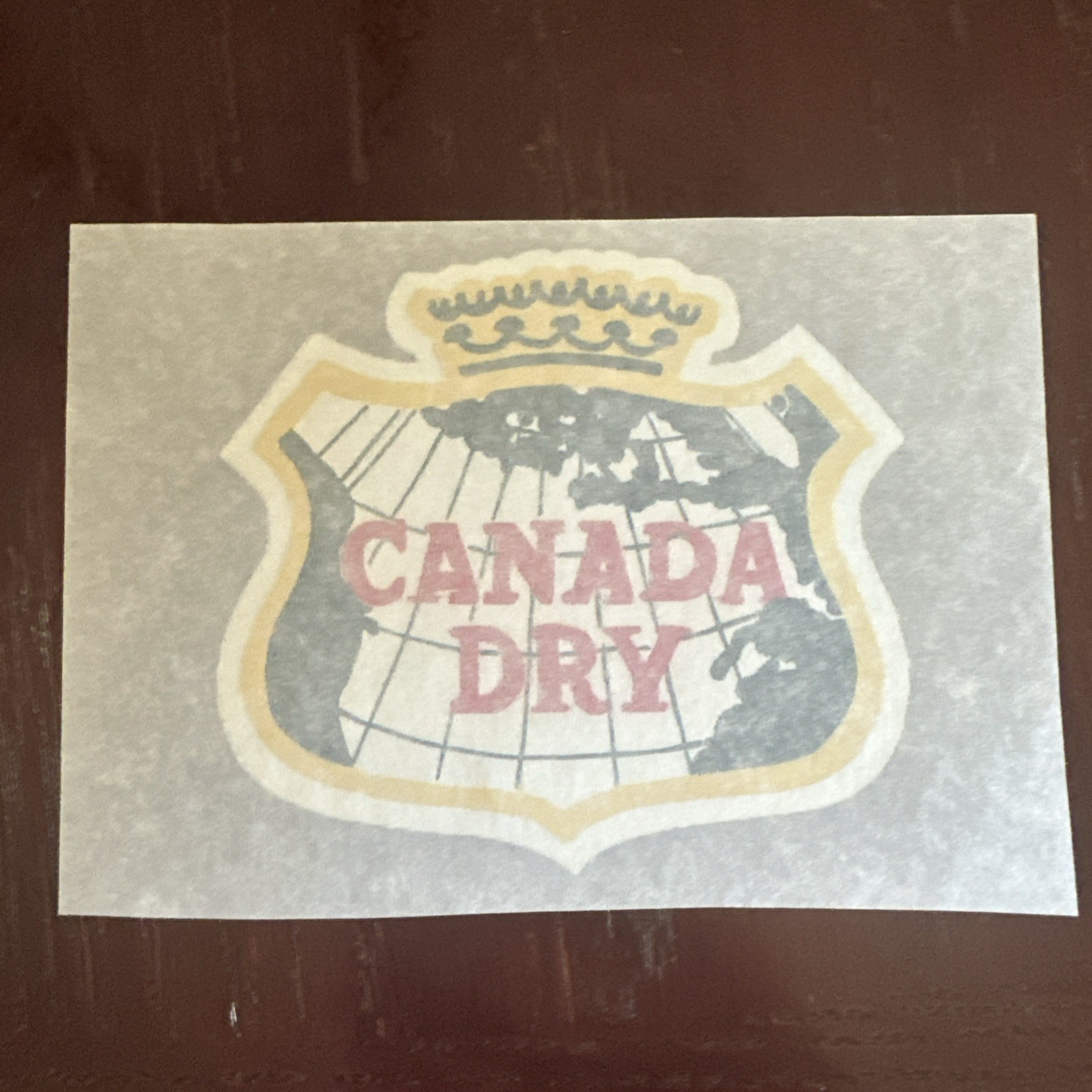 Vintage Canada Dry Soda Iron On Transfer Advertising Logo Retro 3x3.5”
