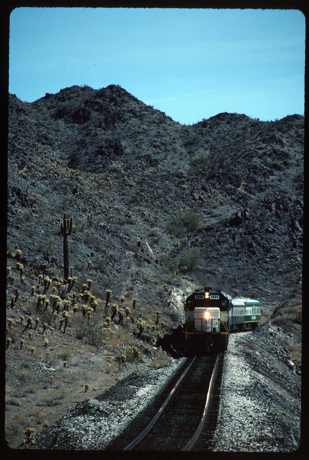 Original Rail Slide - ARZC Arizona & California 3804+ Hope AZ 3-17-1996