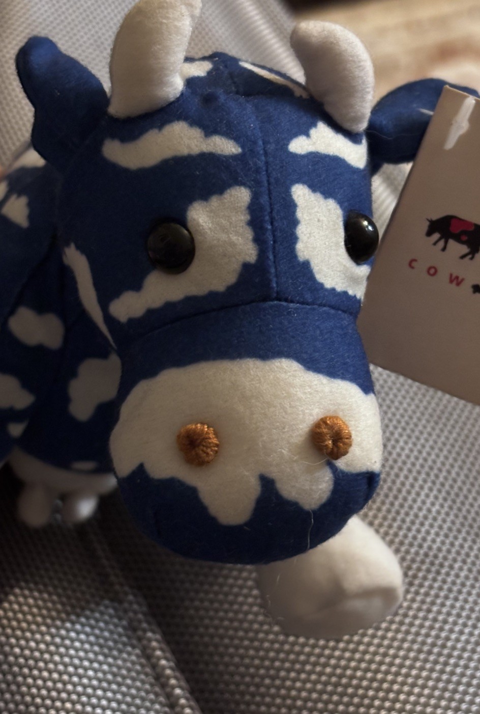 Vintage 2000 CowParade Sky Cow Plush Westland Giftware 7” Blue Clouds w/ Tag