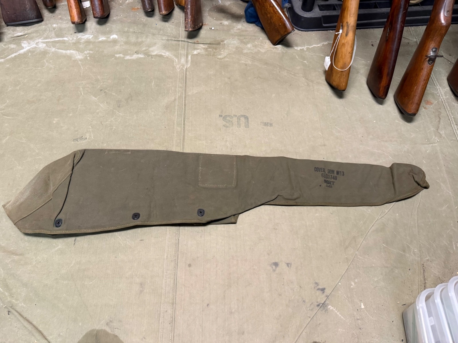 ORIGINAL WWII US ARMY INFANTRY M13 BROWNING m1919 m1919a4 CANVAS COVER CASE