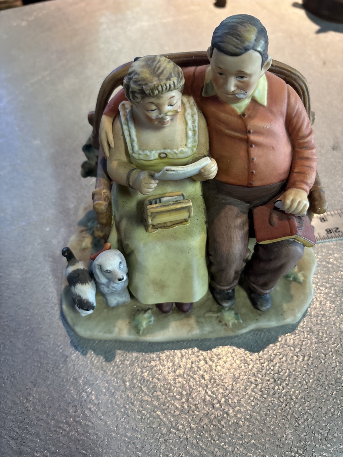 Gorham Norman Rockwell Fondly Do We Remember Series Figurine Fall Couple