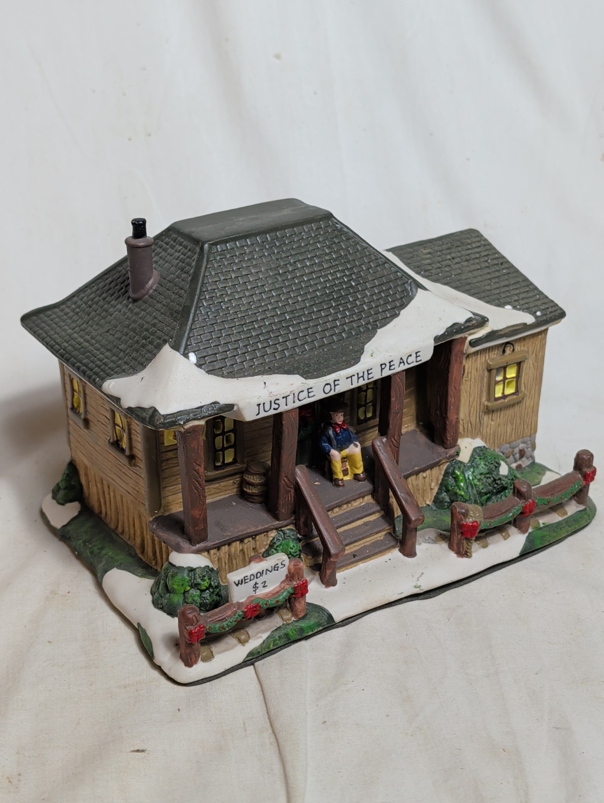Heartland Valley Village Justice of the Peace Cabin O\'Well Vintage Christmas