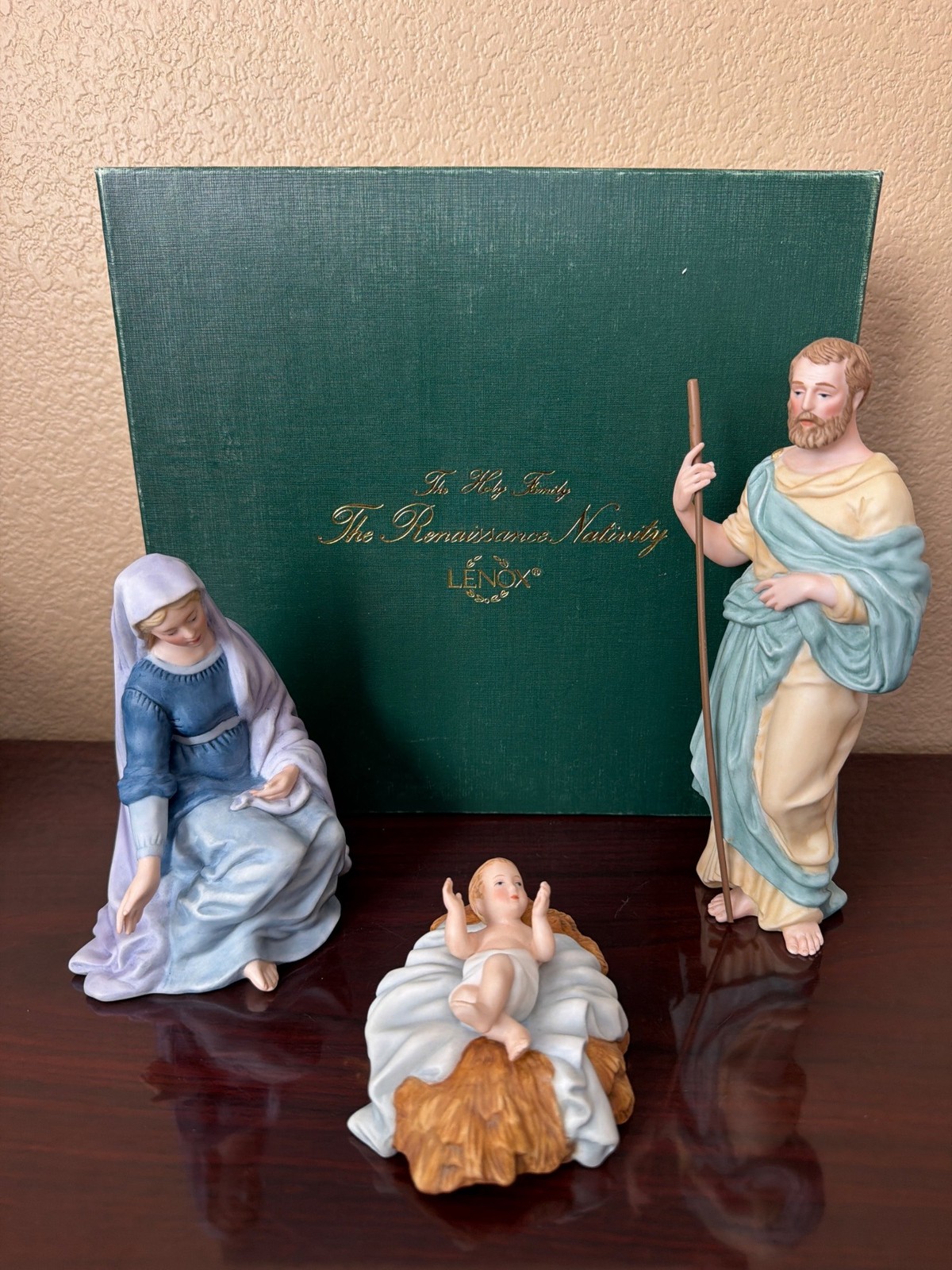 1991 Lenox Renaissance Nativity Holy Family Mary Joseph Baby Jesus w/Box 