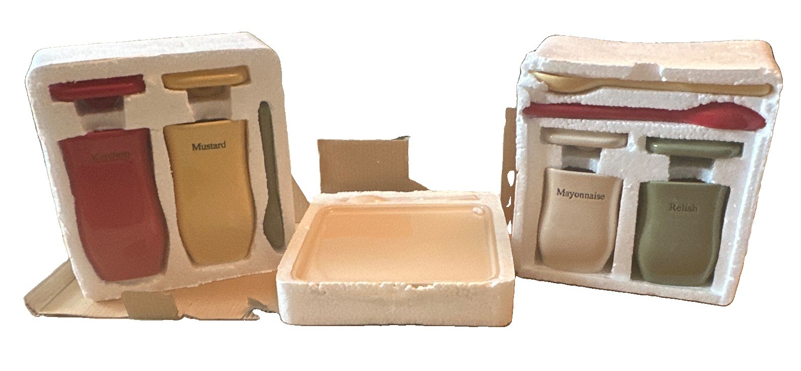 Still in the Box π¦ Longaberger Condiment Jar Set w/ Tray in multi colors Still in the Box π¦ Longaberger Condiment Jar Set w/ Tray in multi colors