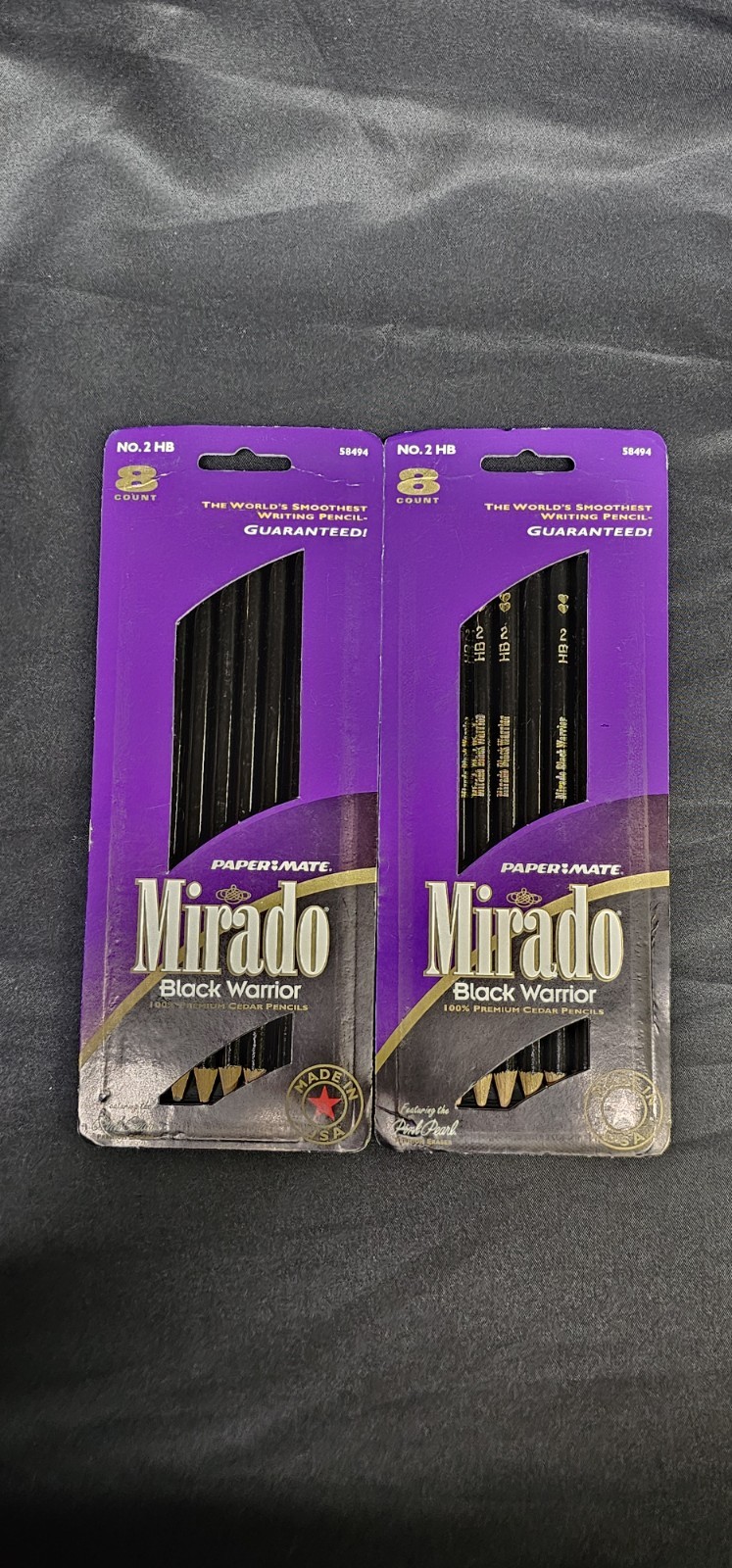 Papermate Mirado Black Warrior No 2 HB Cedar Drawing Pencils 58494 2 Pkgs NOS