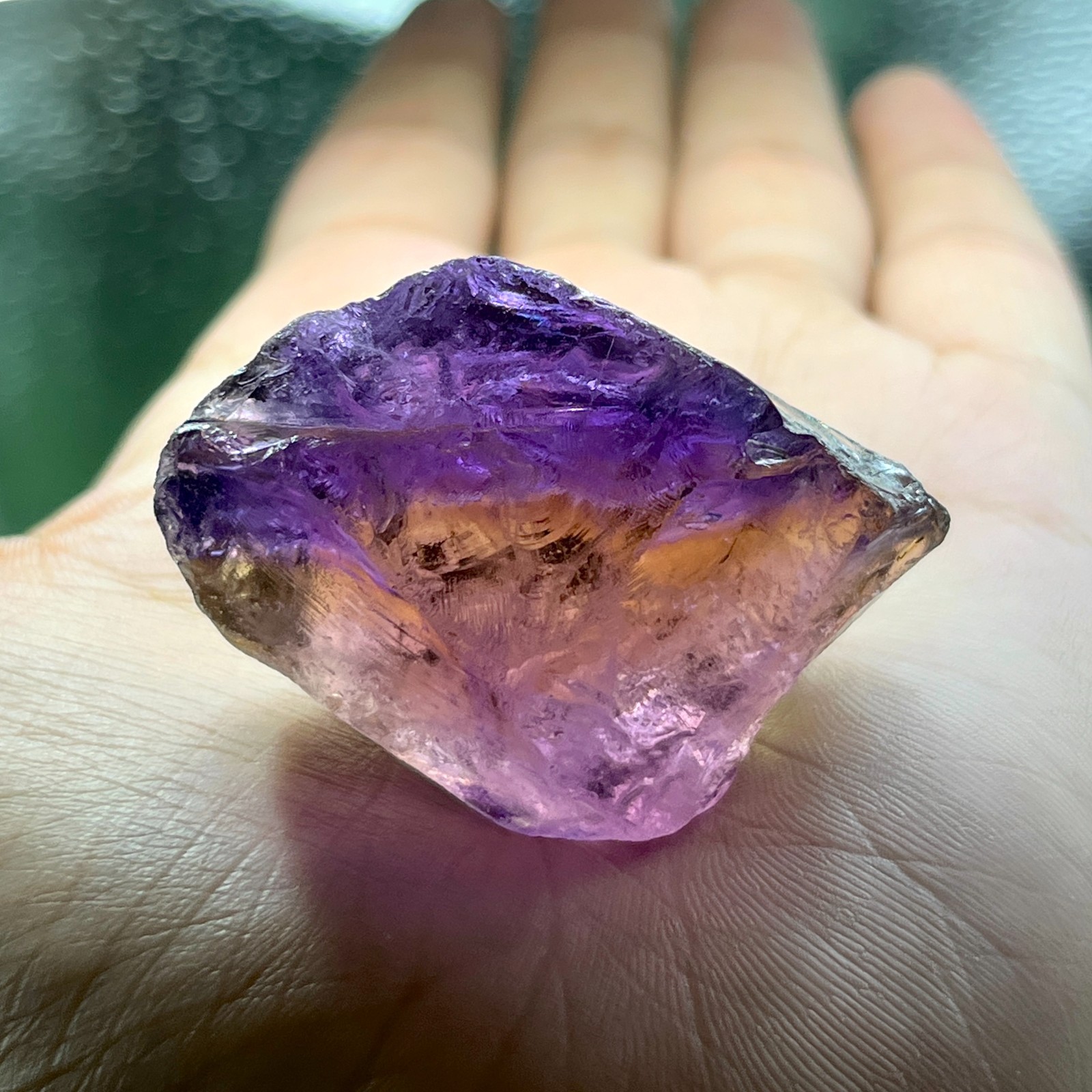 225 Cts Rare Big Ametrine Rough Gemstone – Natural Raw Amethyst and Citrine
