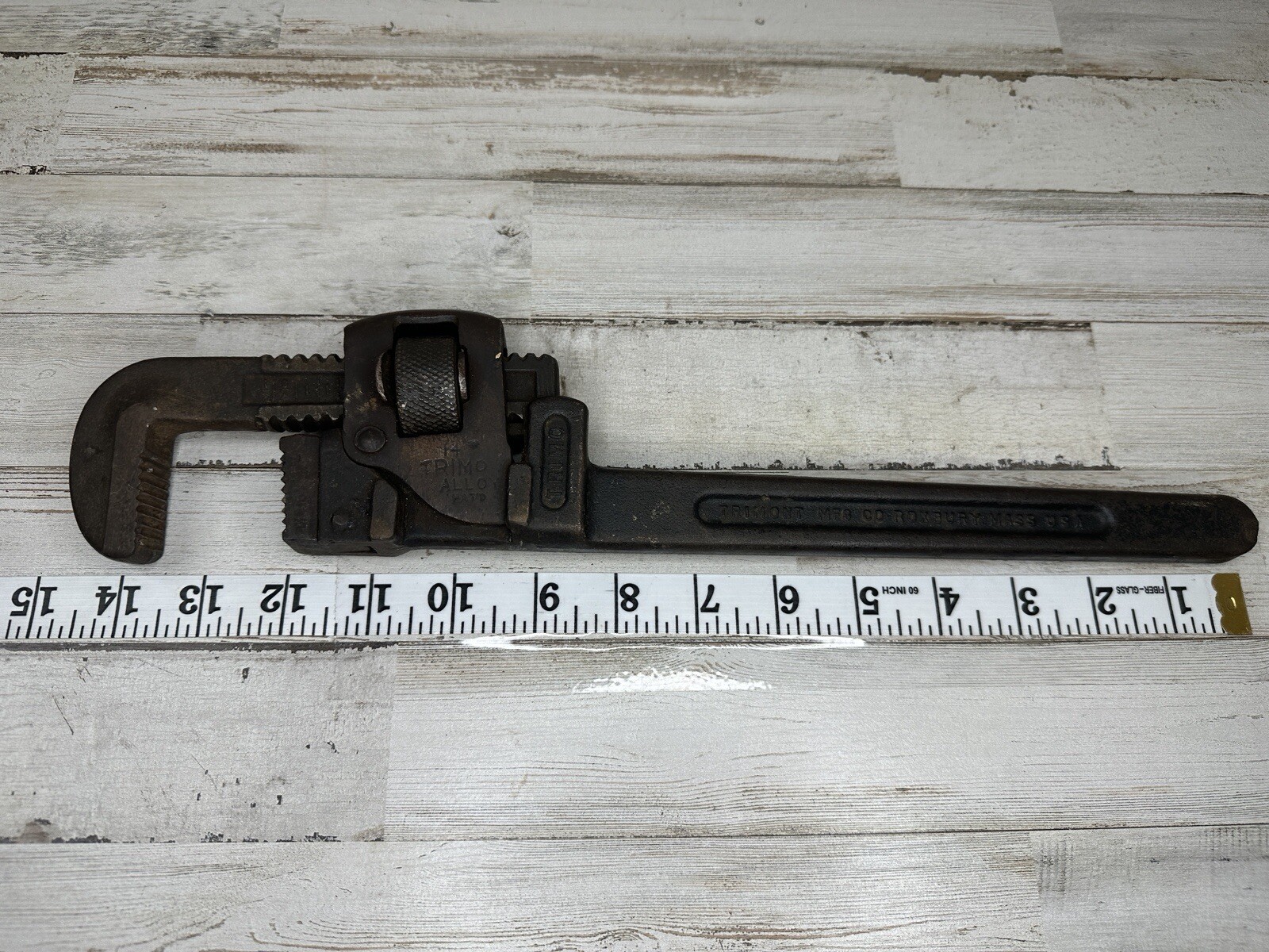 Vintage Trimont Manufacturing (Trimo) 14” Pipe Wrench Made in USA Vintage Trimont Manufacturing (Trimo) 14” Pipe Wrench Made in USA