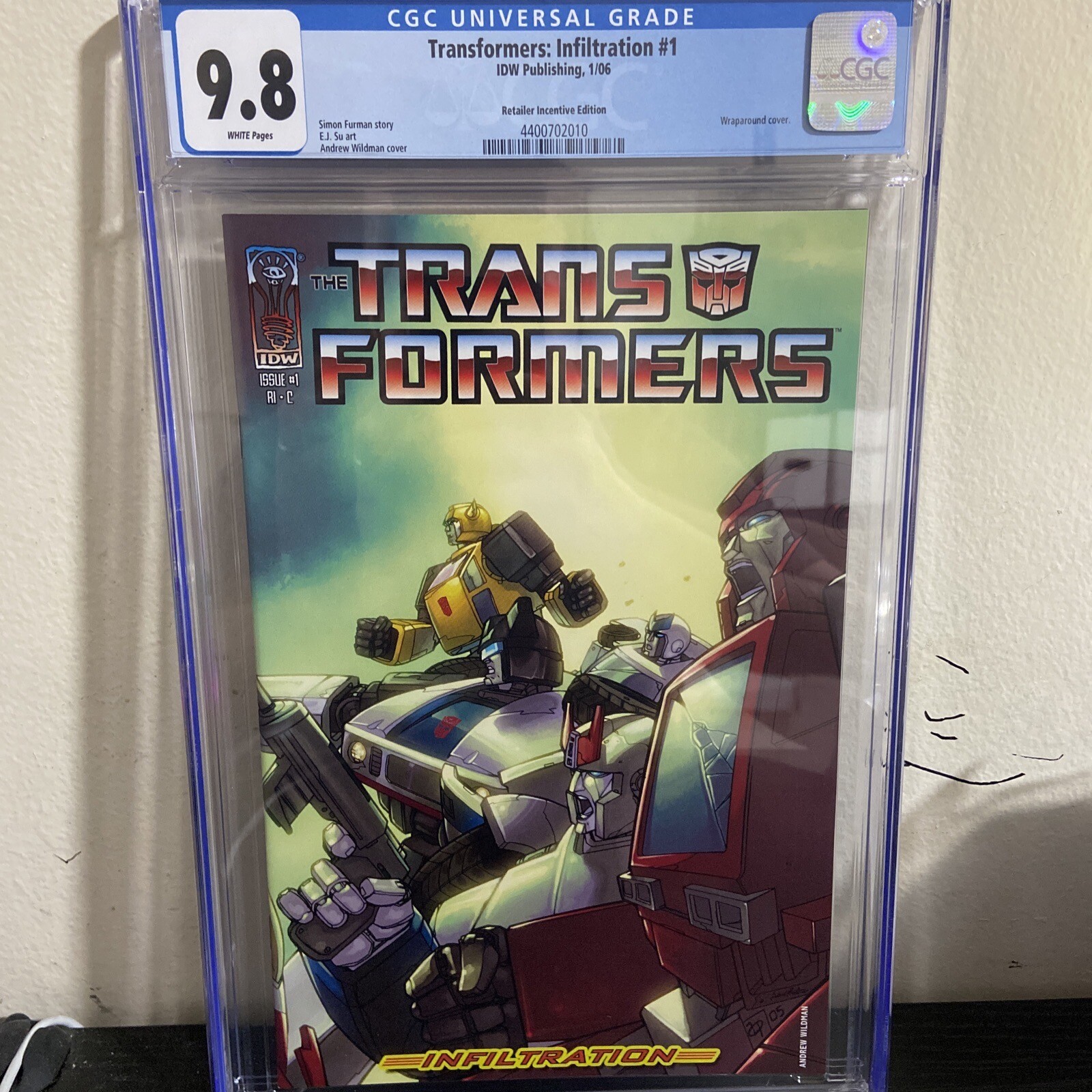 Transformers Infiltration #1 IDW Retail Incentive 1:100 CGC 9.8 2006 RARE HTF