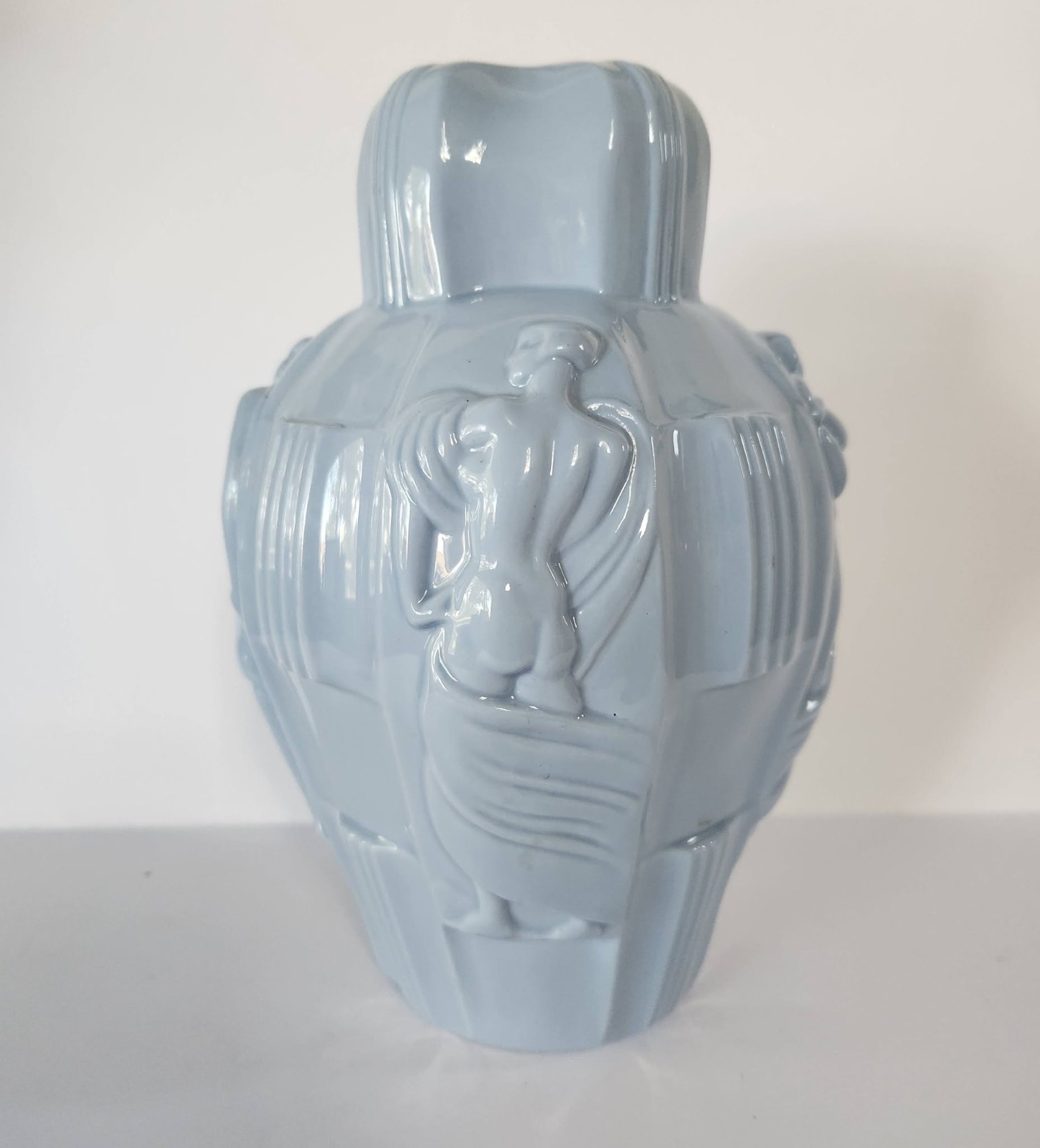 Vintage Ingrid Schlevogt Czech Glass Blue Lamp Base 9