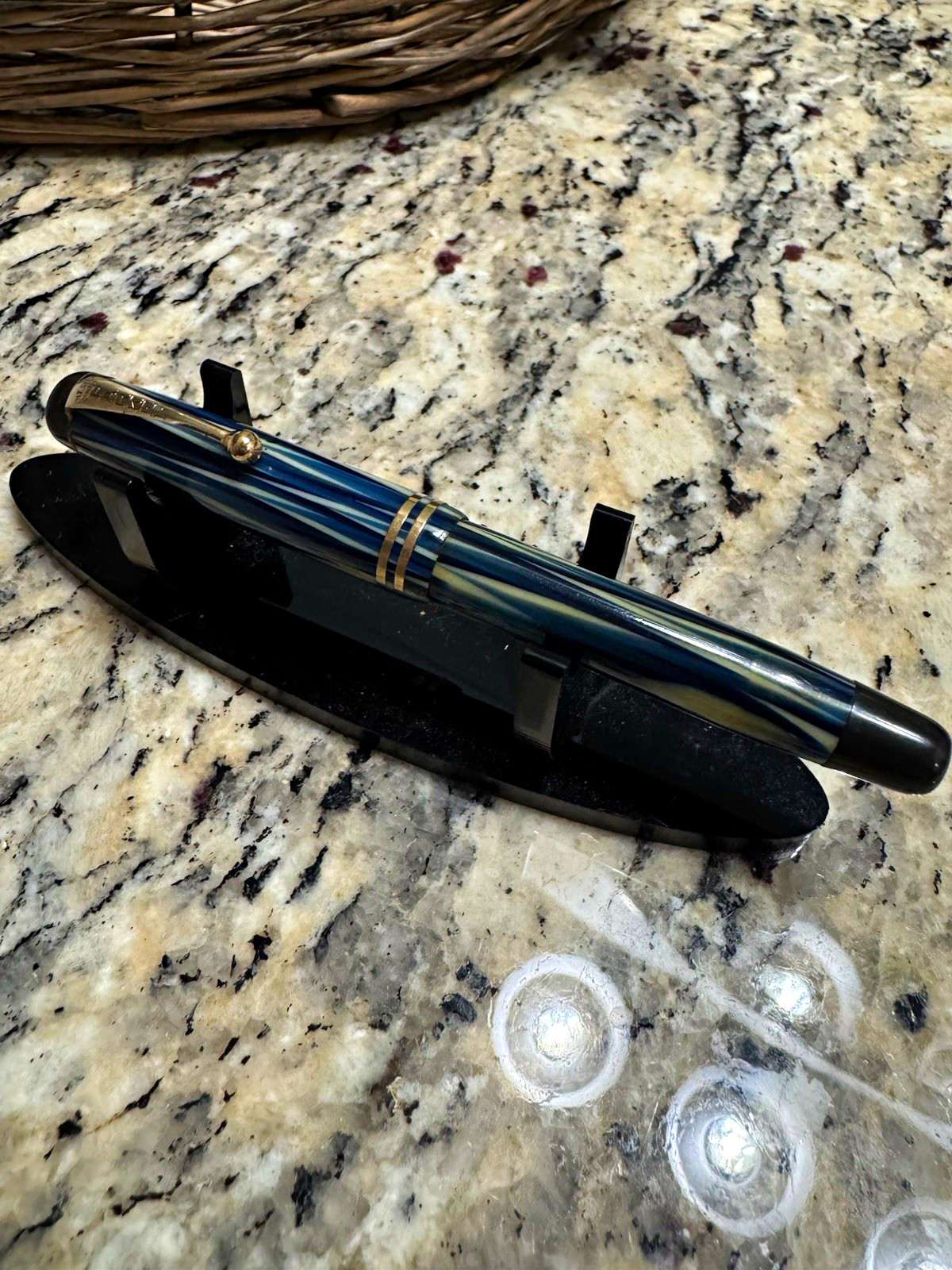 Vintage Parker True Blue Fountain Pen 14K Lucky Curve Semi Flex Nib Restored Vintage Parker True Blue Fountain Pen 14K Lucky Curve Semi Flex Nib Restored