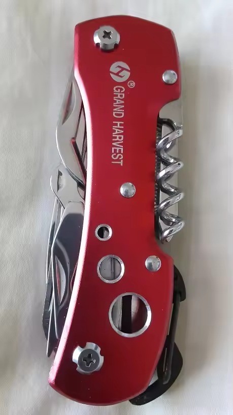 Swiss / Navy Style Pocket Knife Multi Tool Red & Black