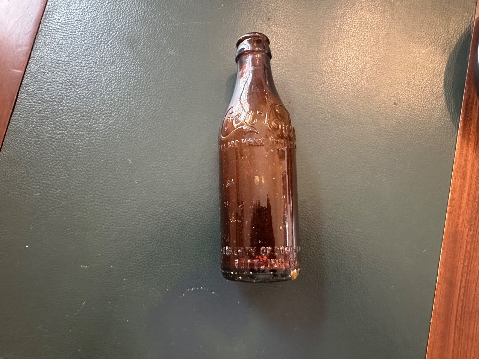 SUPER RARE AMBER COCA COLA SODA BOTTLE ENGLEWOOD TN RATED RR IN PORTERS BOOK