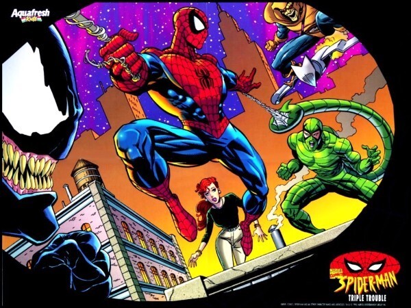 1995 Spider-Man Triple Trouble Complete 3 Card Set Aquafresh Kids Toothpaste VTG