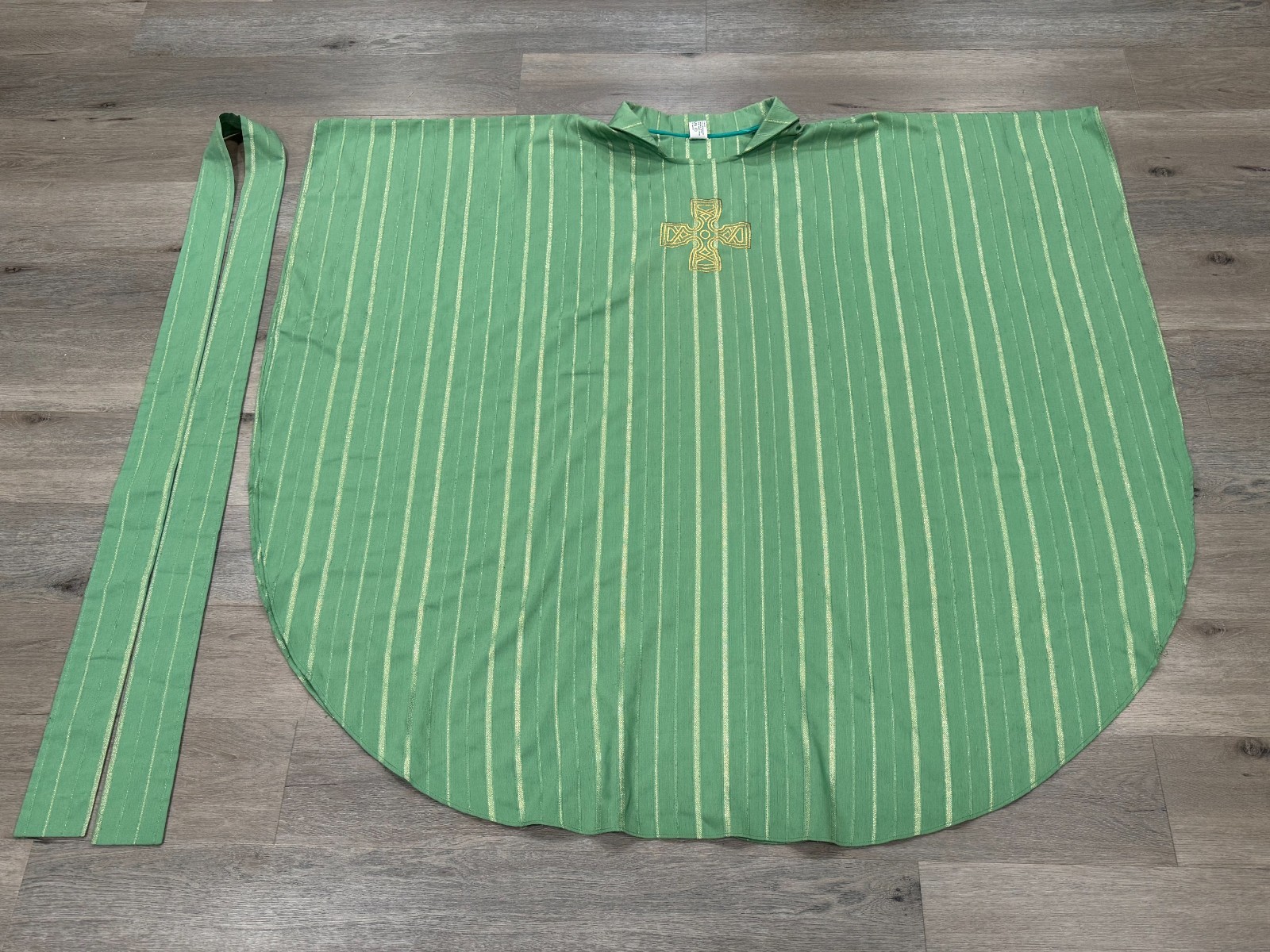 Authentic Slabbinck Green Chasuble & Matching Stole Set