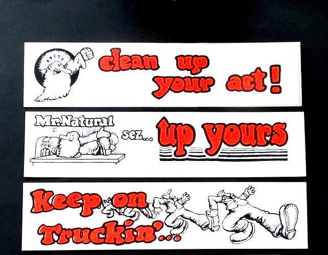Vintage 1960's/70's Original Mr. Natural Bumper Sticker