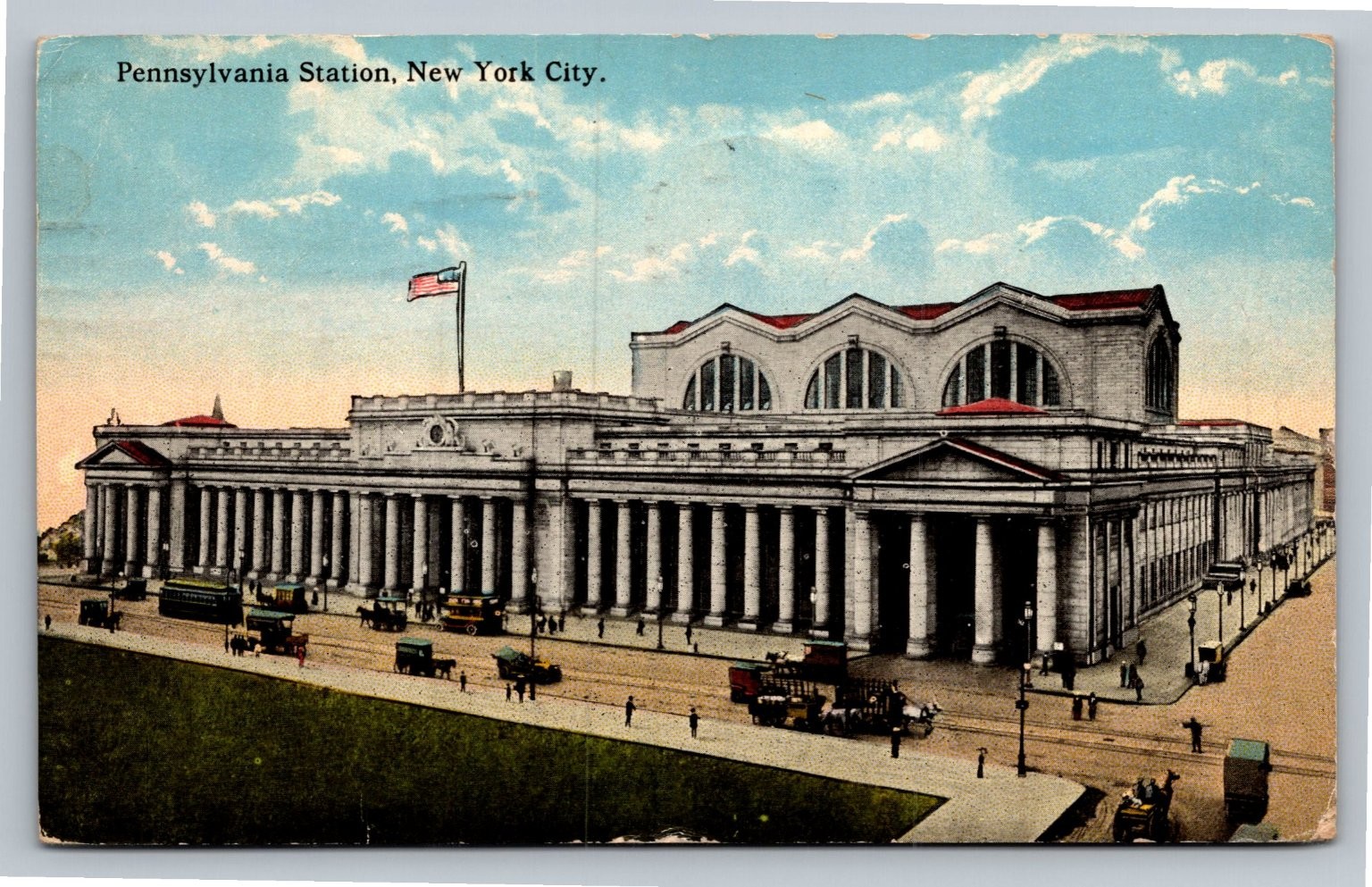 Vintage Pennsylvania Station NYC Postcard 1919 Penn Station Architecture Vintage Pennsylvania Station NYC Postcard 1919 Penn Station Architecture