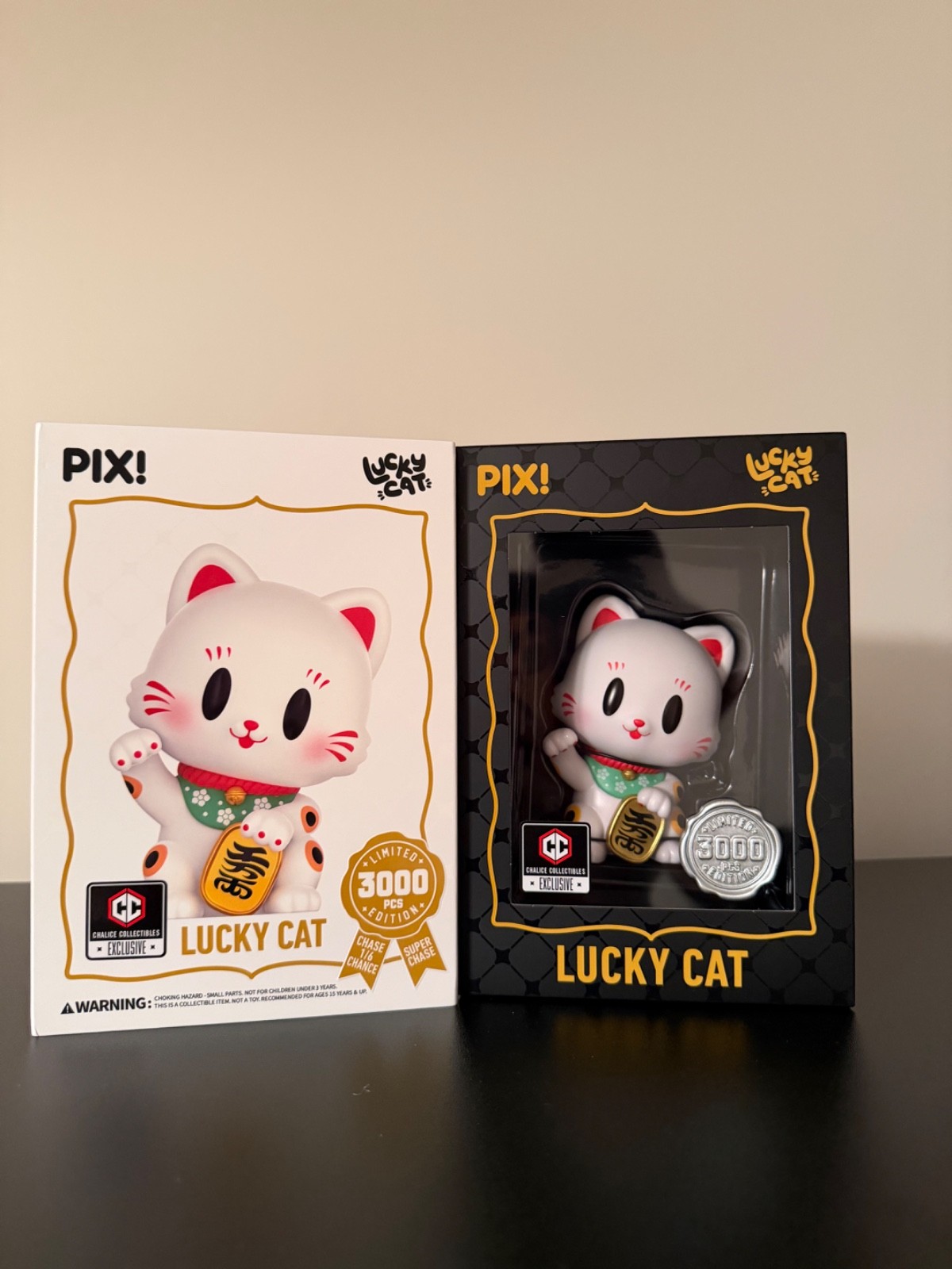 Thrilljoy PIX Lucky Cat (Hero) Chalice Collectibles Exclusive Opened 