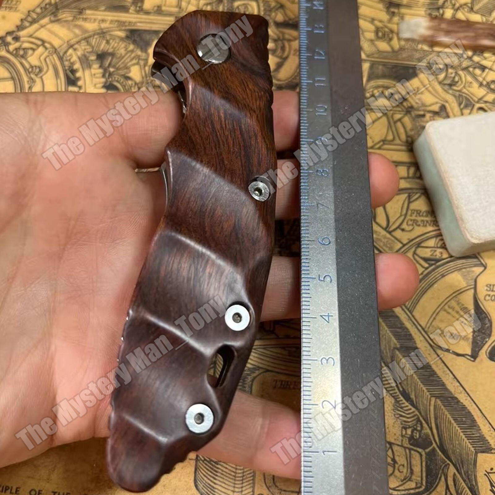 1 Pc Handmade Made Ironwood Handle Scale for Rick Hinderer XM18 3.5\