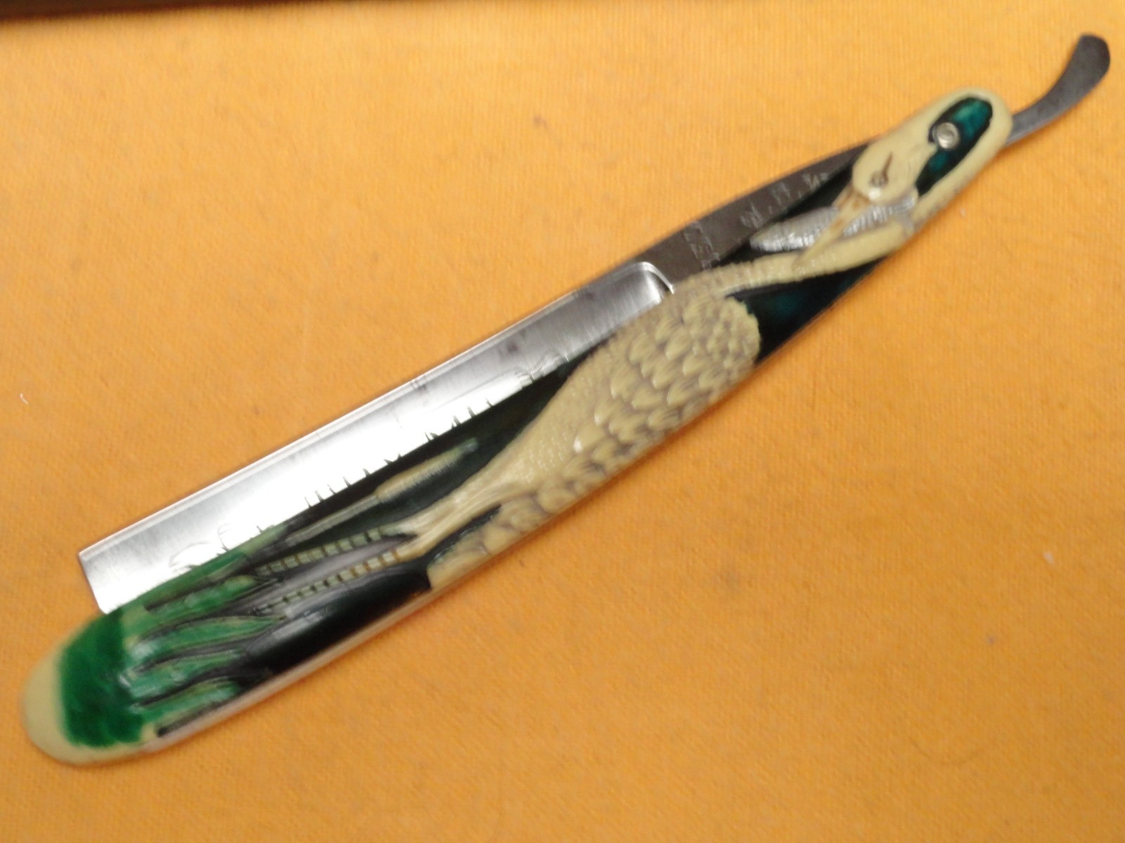 rare early W.B.W English Steel straight razor w/ beautiful handle antique razor rare early W.B.W English Steel straight razor w/ beautiful handle antique razor
