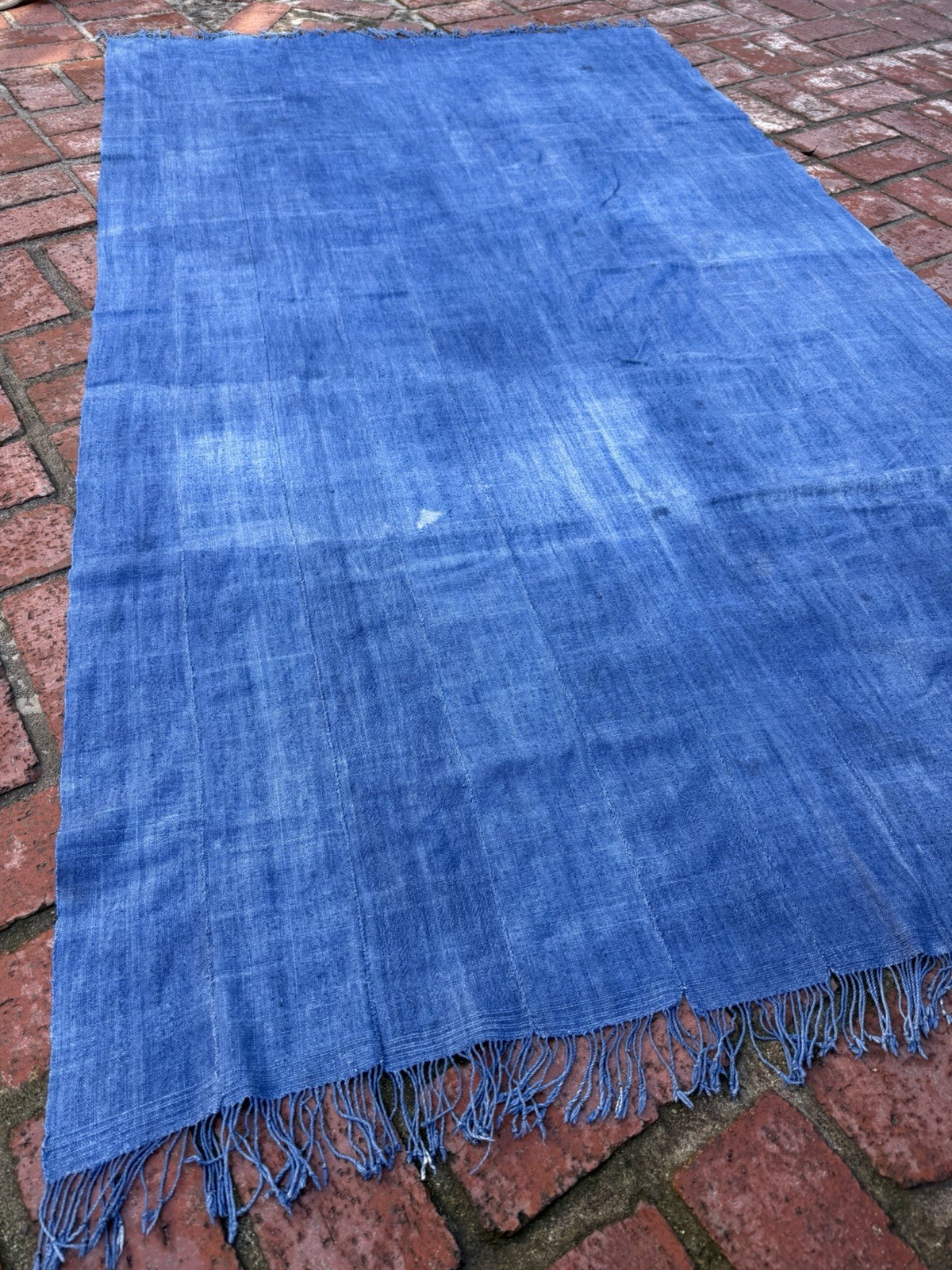 Vintage African Indigo Denim Mossi Mudcloth 80” L x 45” W Textile | No. 115