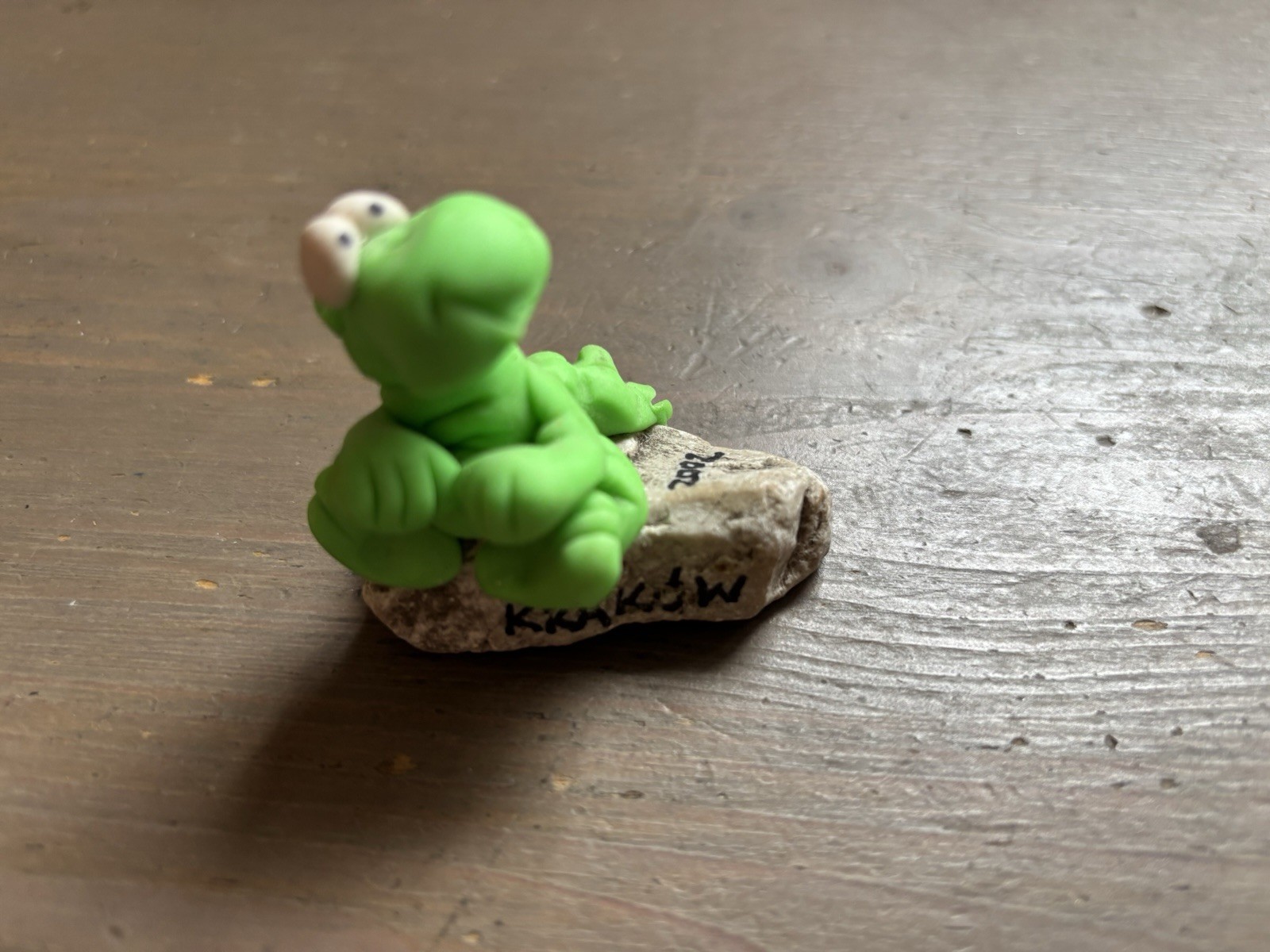 Krakow Poland Wawel Dragon Green Figurine Souvenir 2002 Vintage