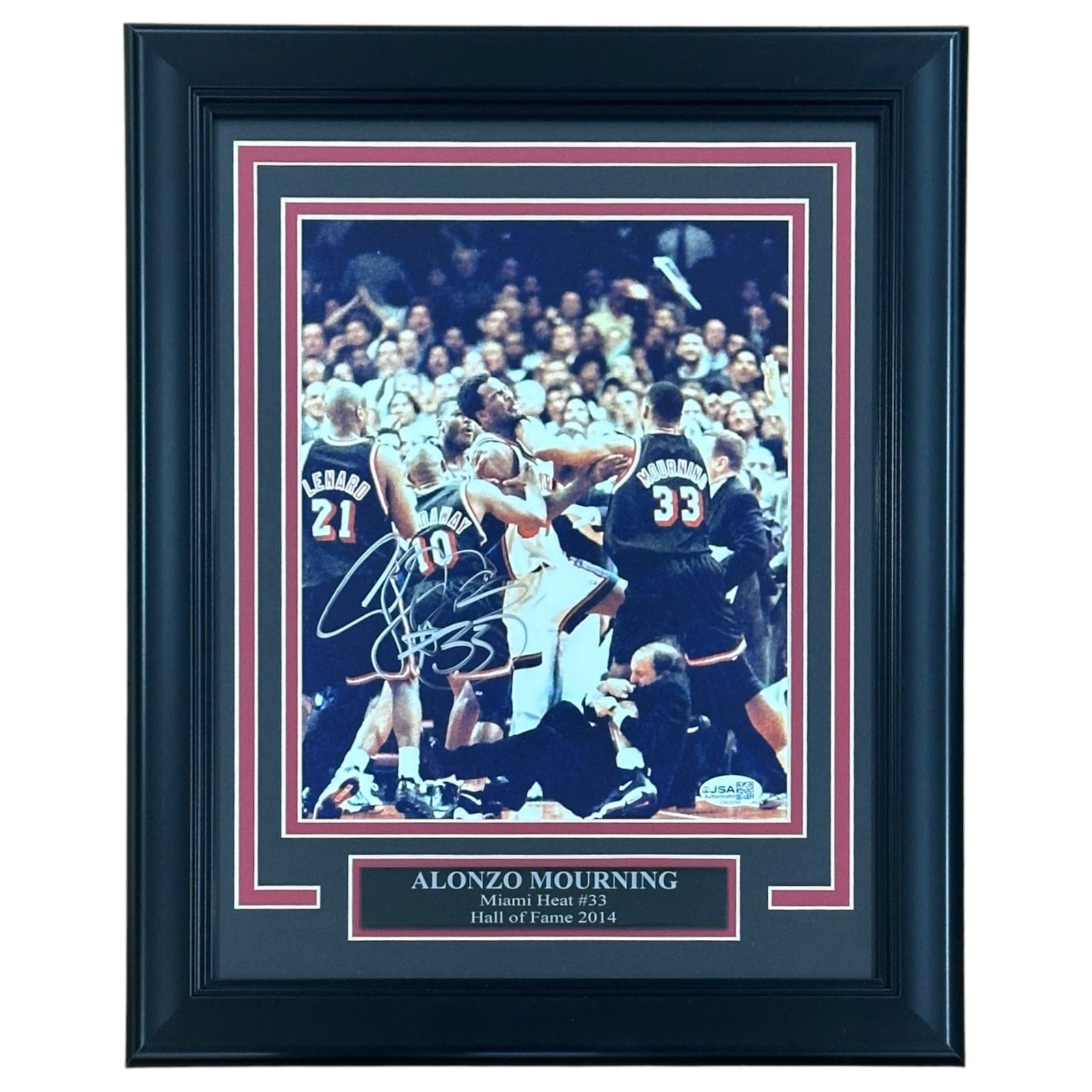 Alonzo Mourning Autographed Miami Heat Deluxe Framed 8x10 Photo - JSA Alonzo Mourning Autographed Miami Heat Deluxe Framed 8x10 Photo - JSA