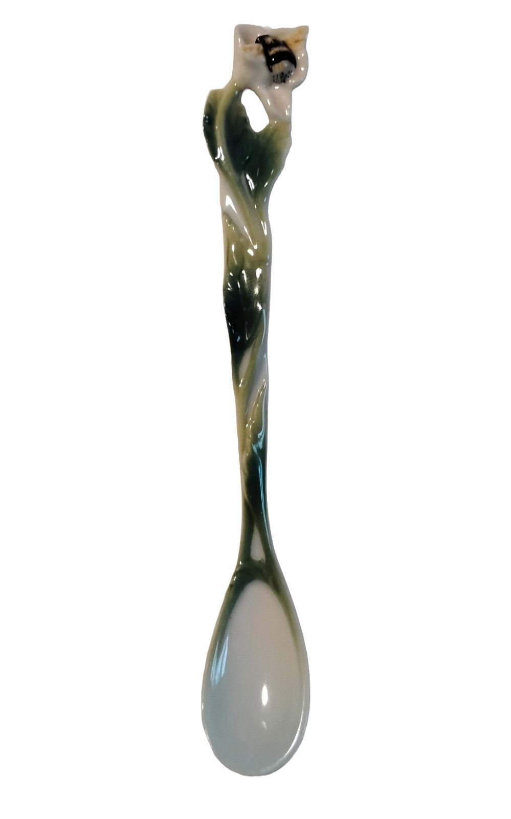 Franz Fine Porcelain Sculptured Bumblebee and Flower Design #FZ00140 Spoon