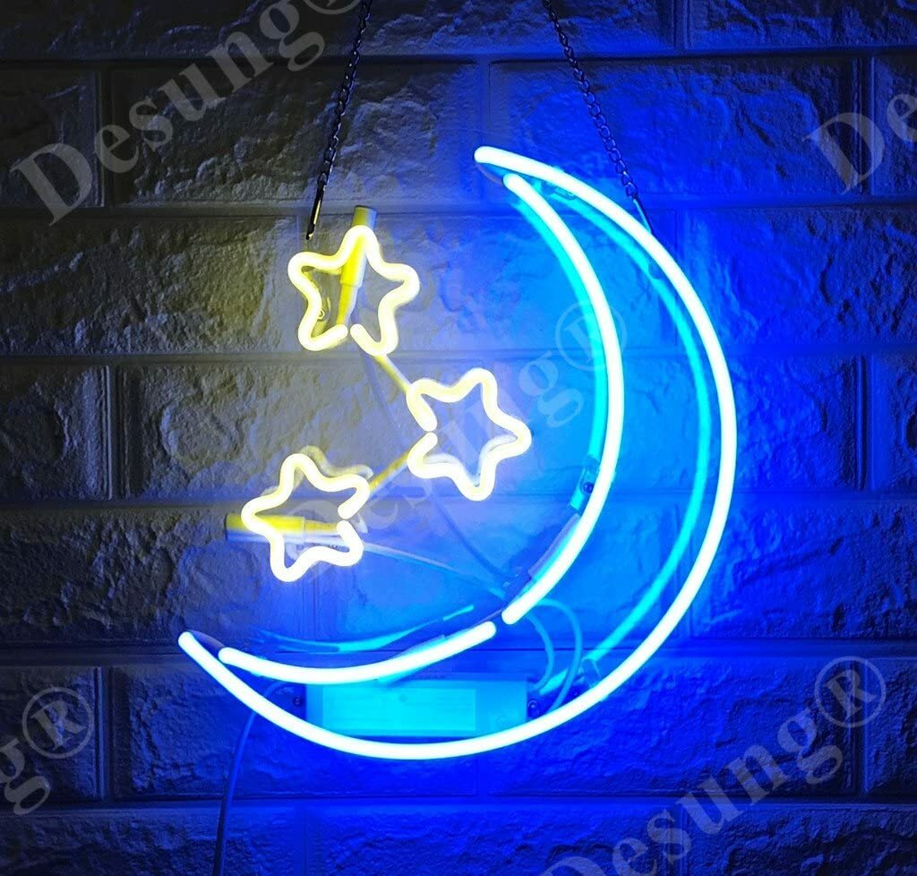 New Moon Stars Neon Light Sign 14