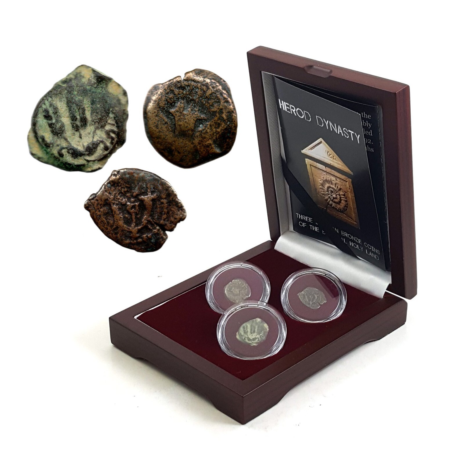 Herod Dynasty - 3 Judaean Bronze Coins of the Biblical Holy Land 3 Coin Set