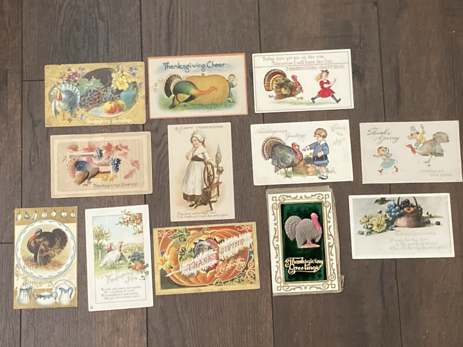 LOT OF 12 ANTIQUE THANKSGIVING VINTAGE POSTCARDS Early 1900s Turkeys Pumpkins LOT OF 12 ANTIQUE THANKSGIVING VINTAGE POSTCARDS Early 1900s Turkeys Pumpkins
