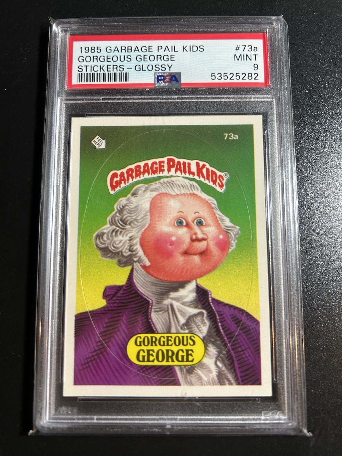 1985 Garbage Pail Kids Series 2 OS2 #73a Gorgeous George GLOSSY PSA 9 MINT GPK