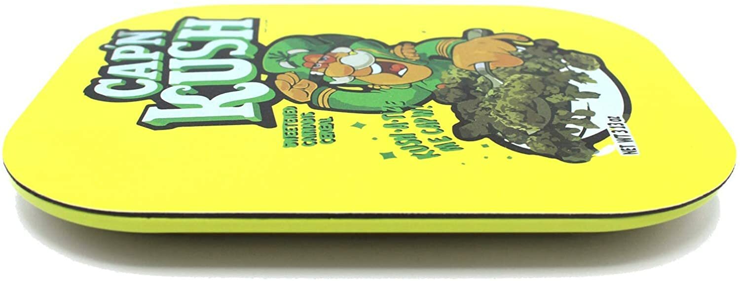 Cap\'n Kush Premium Metal Rolling Tray With Magnetic Lid 7 x 5 INCH Cap\'n Kush Premium Metal Rolling Tray With Magnetic Lid 7 x 5 INCH