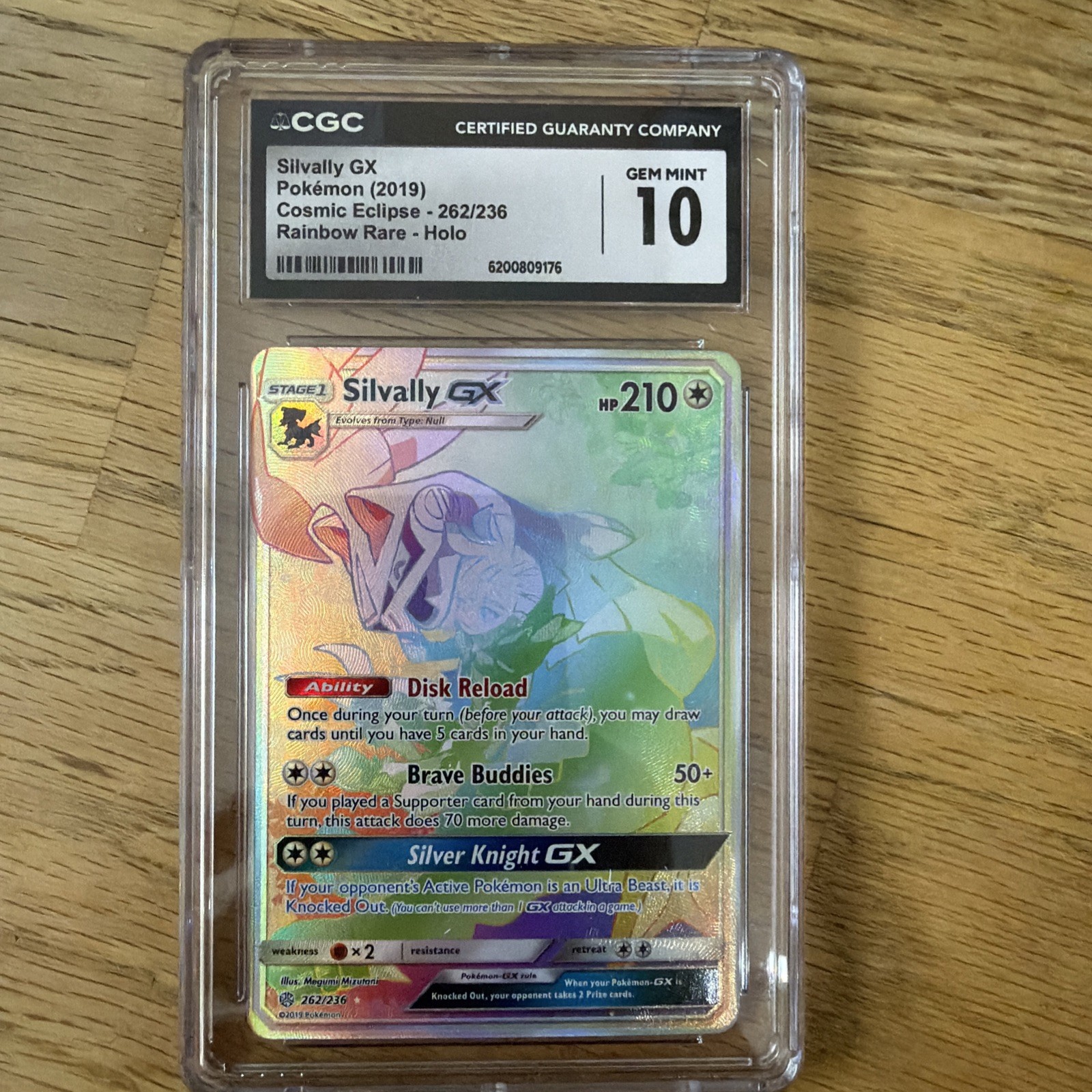 Pokemon CGC 10 Gem Mint Cosmic Eclipse Hyper Rare Silvally GX 262/236