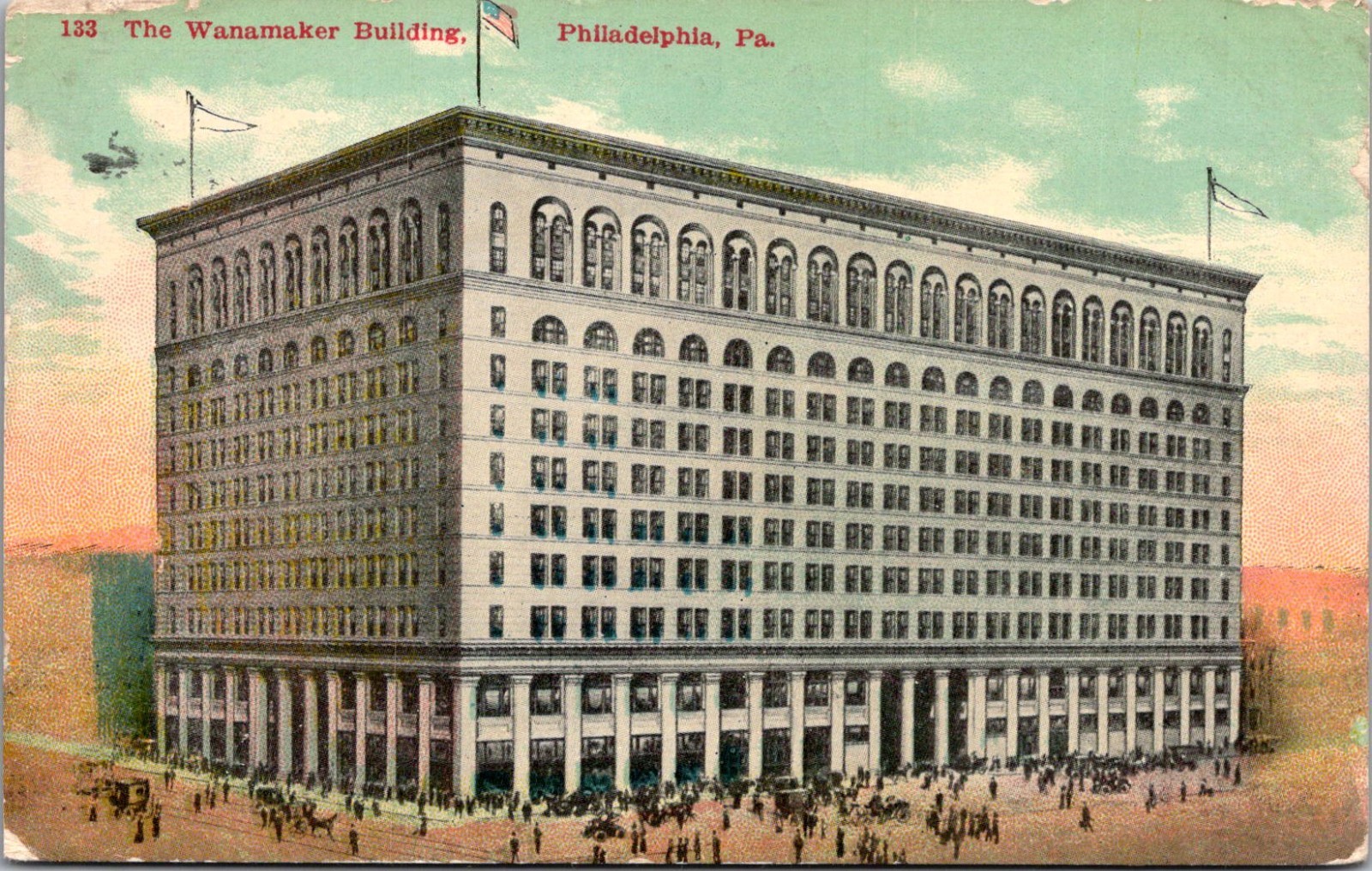 The Wanamaker Building 1912 Cincinnati OH Vintage Postcard TP13-1