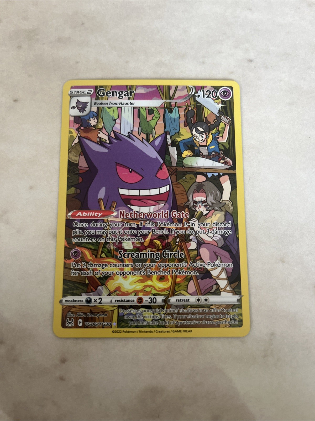 Pokemon Card -Gengar TG06/TG30 SWSH: Lost Origin Trainer Gallery Full Art