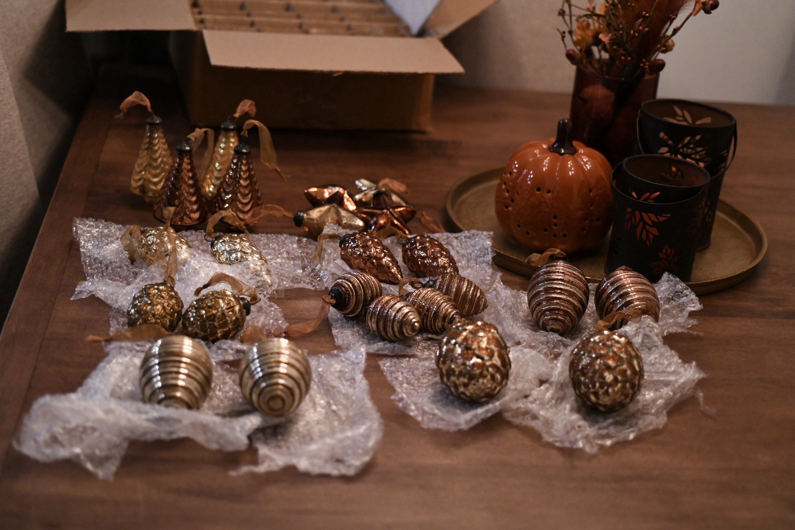 Balsam Hill Mercury Glass Ornament Set Of 24 Out Of Production New In Box