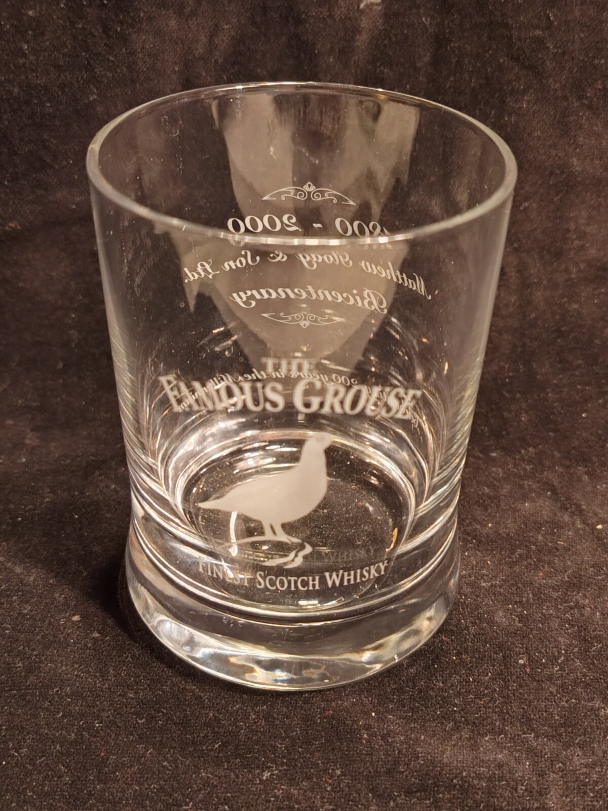 The Famous Grouse Whiskey Glass Bicentenary Rare 