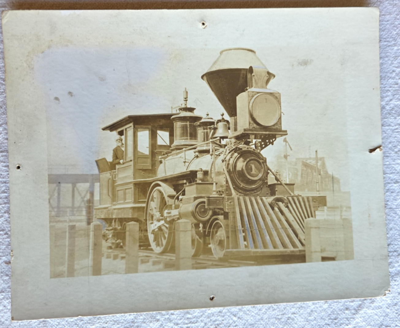 c1920s William Crooks No 1 Great Northern Historic 8x10 Mounted Railroad Photo