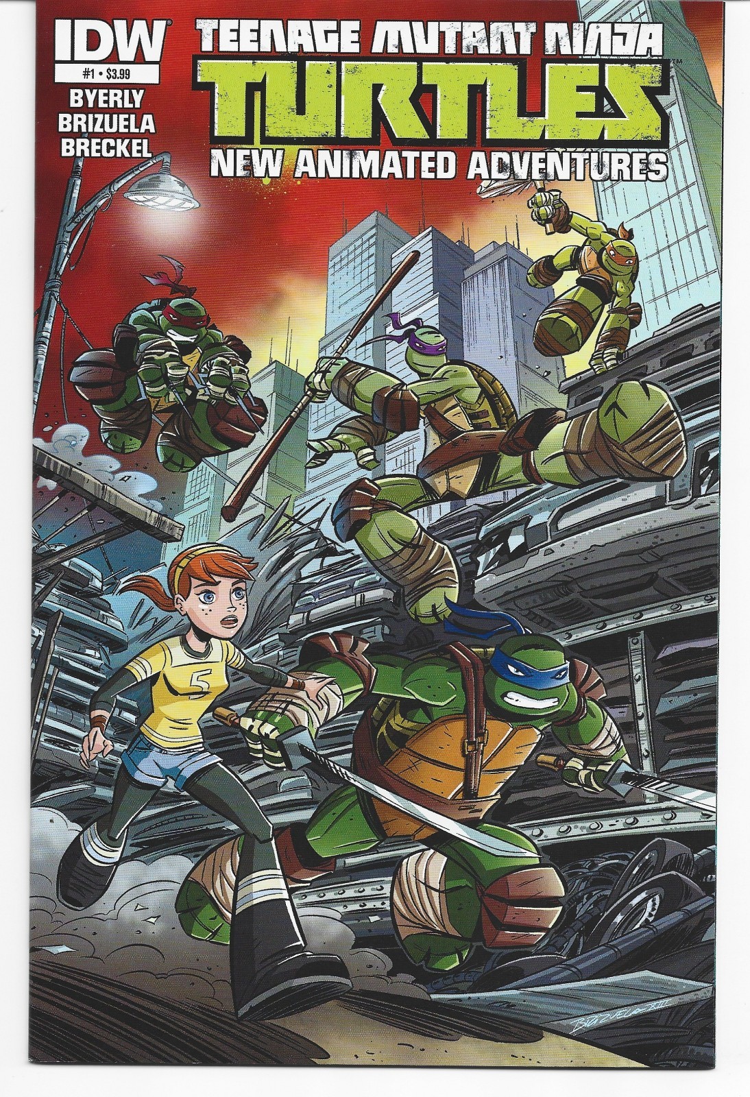TMNT New Animated Adventures #1 2013 IDW Nickelodeon Brizuela 1st Print VF+/NM-